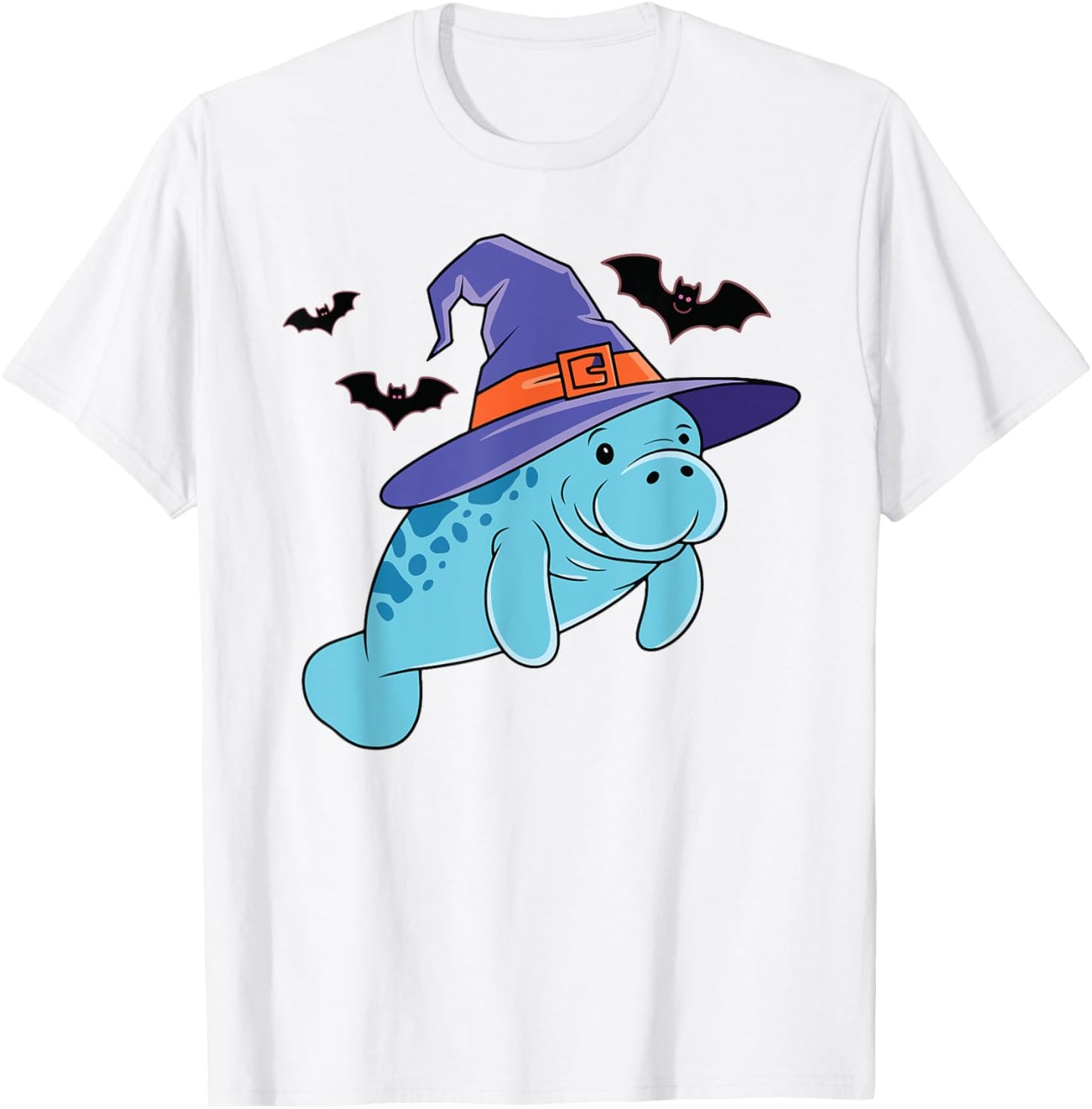 Lazy Witch Manatee Halloween Sea Cow Costume Kids T-Shirt - T-Shirt | White