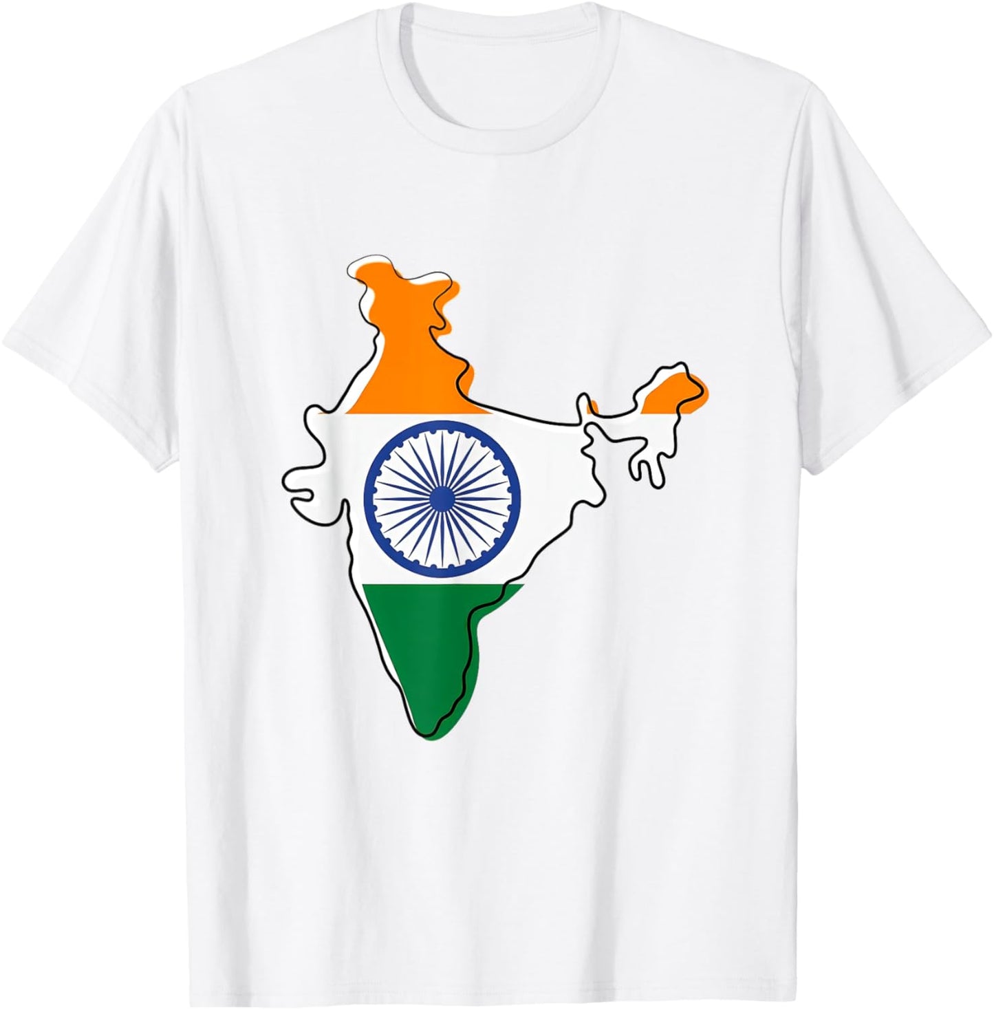 India , India flag , Indian flag, indian maps T-Shirt - T-Shirt | White