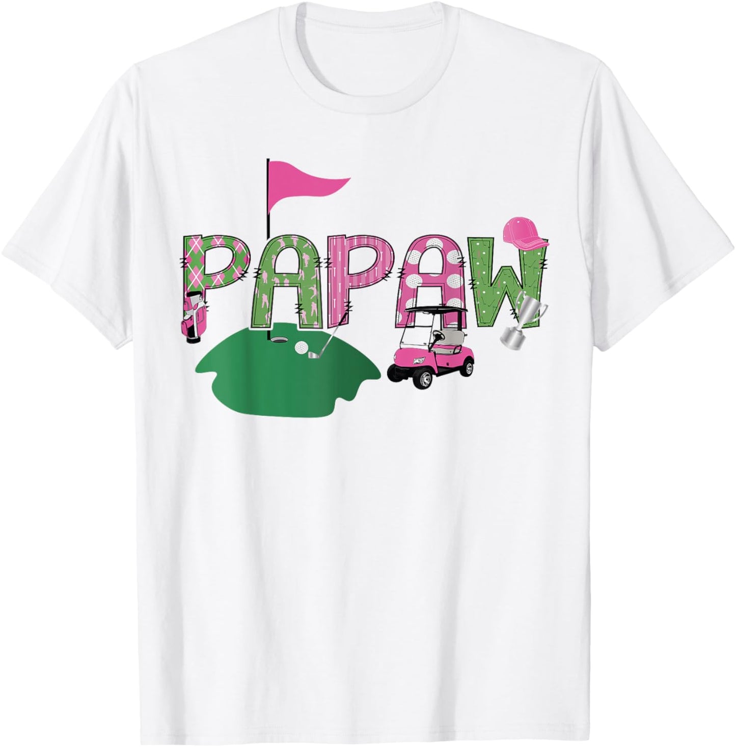 Golf Papaw Hole In One Golf 1St Birthday Party T-Shirt - T-Shirt | White