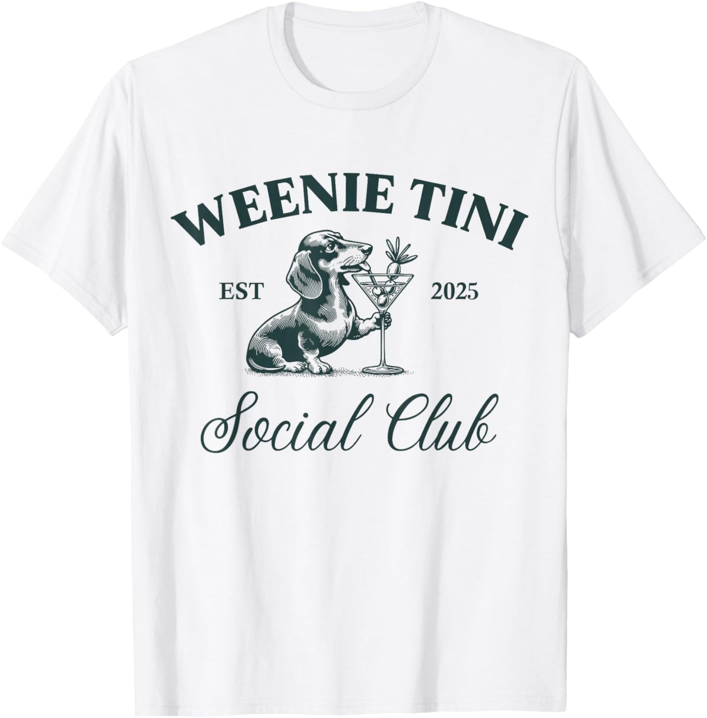 Dachshund Weenie Tiny 2025 Meme Social Club Dachshund T-Shirt - T-Shirt | White