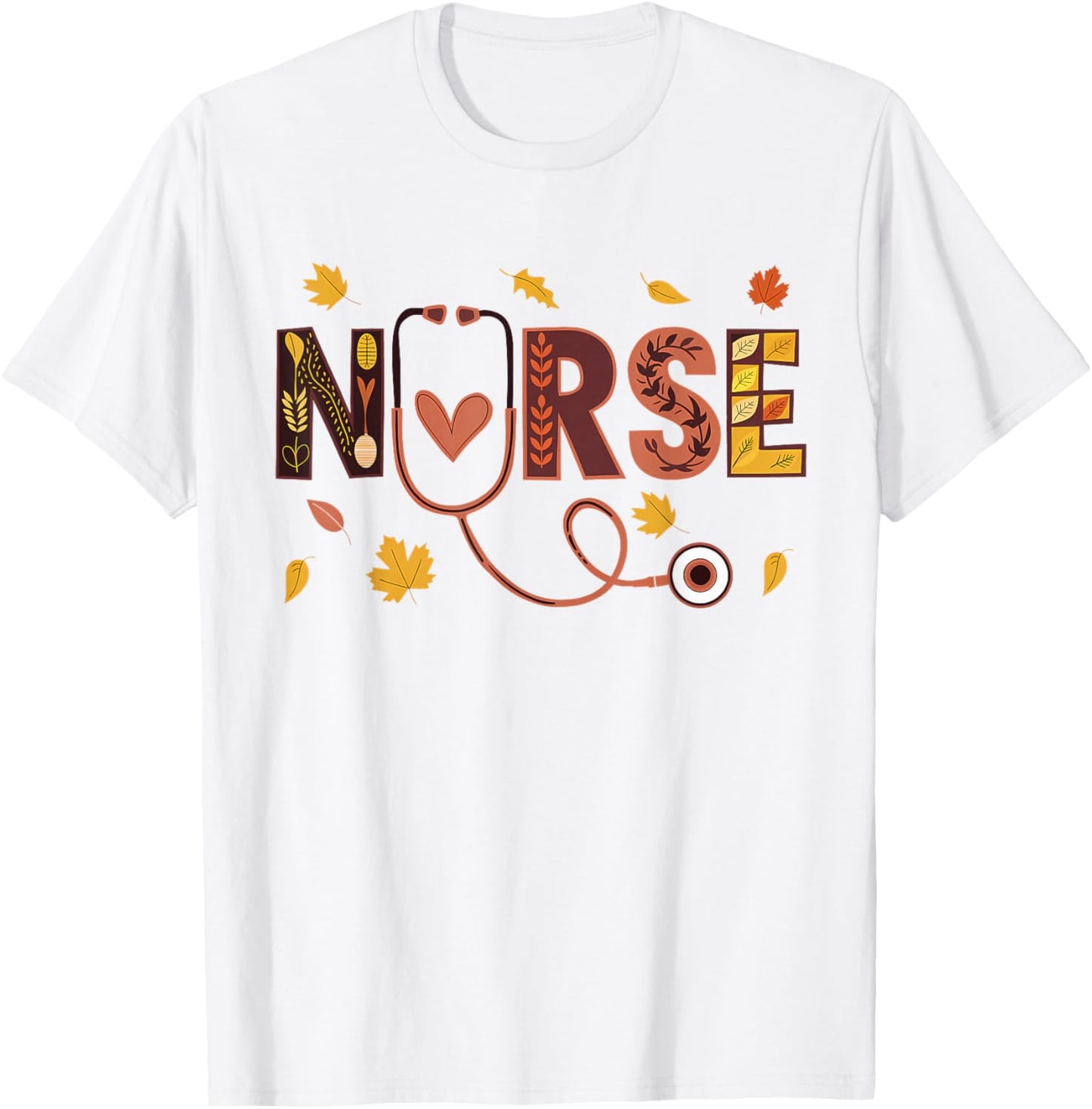 Turkey Nurse Thanksgiving Fall Scrub Nursing RN ICU ER Nicu T-Shirt - T-Shirt | White