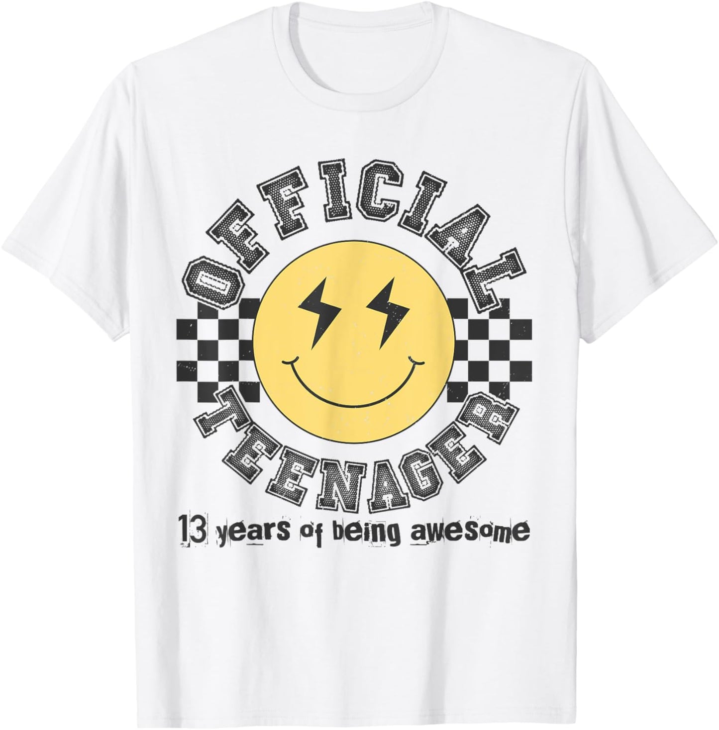 Official Teenager 13 Years Of Being Awesome 13th Birthday T-Shirt - T-Shirt | White