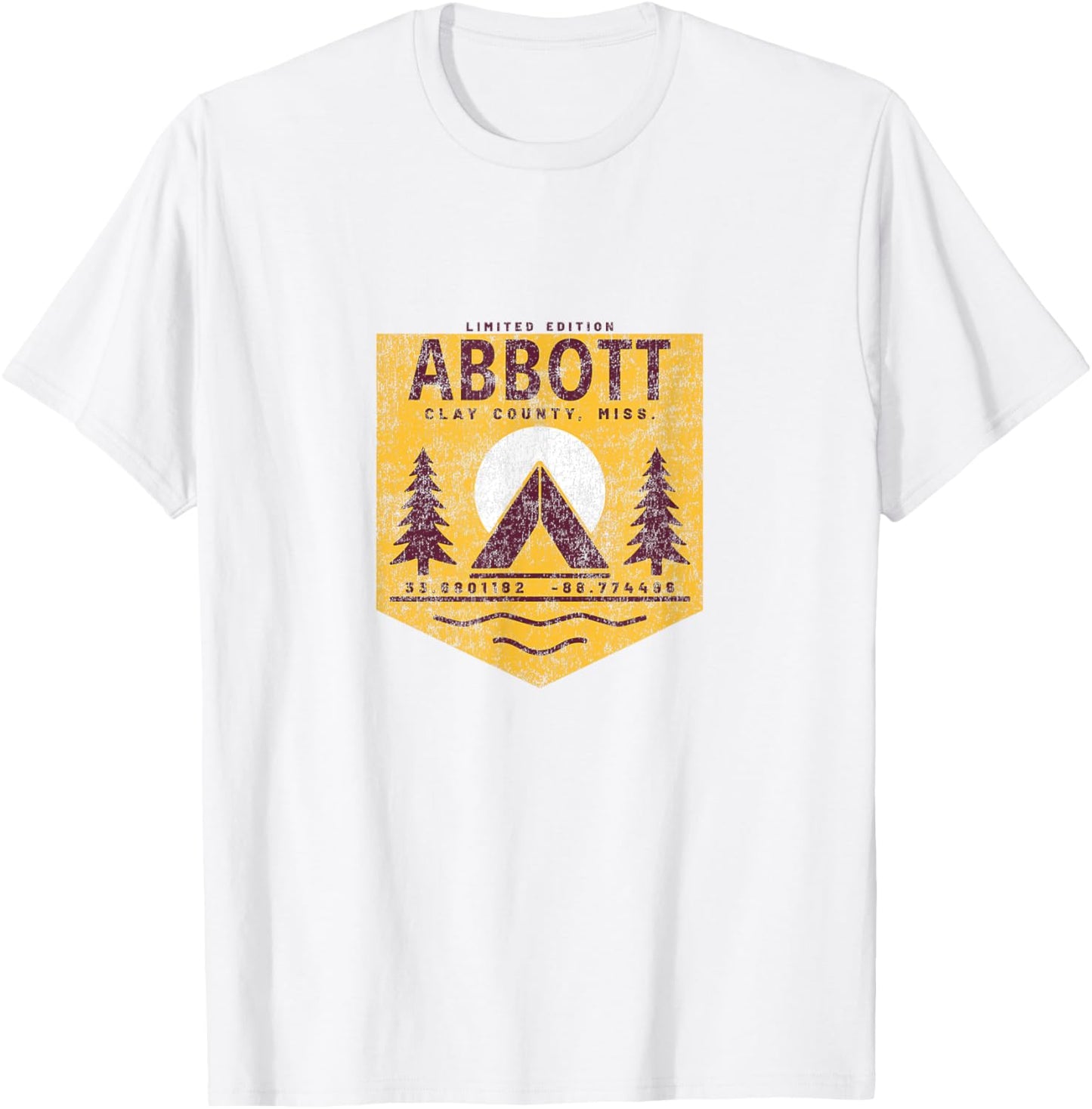 Abbott Mississippi Camping Souvenir Abbott T-Shirt - T-Shirt | White
