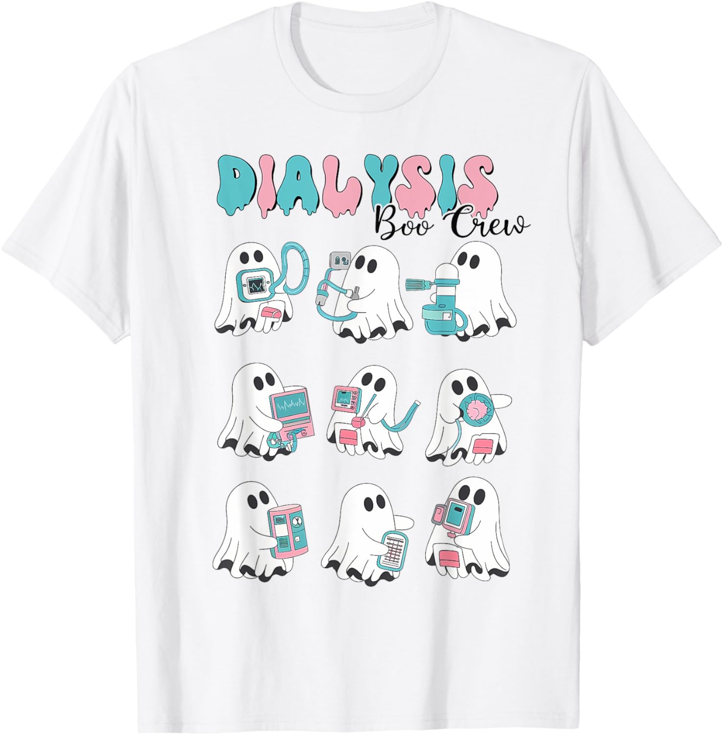 Dialysis tech Dialysis nurse Halloween Dialysis Boo Crew T-Shirt - T-Shirt | White