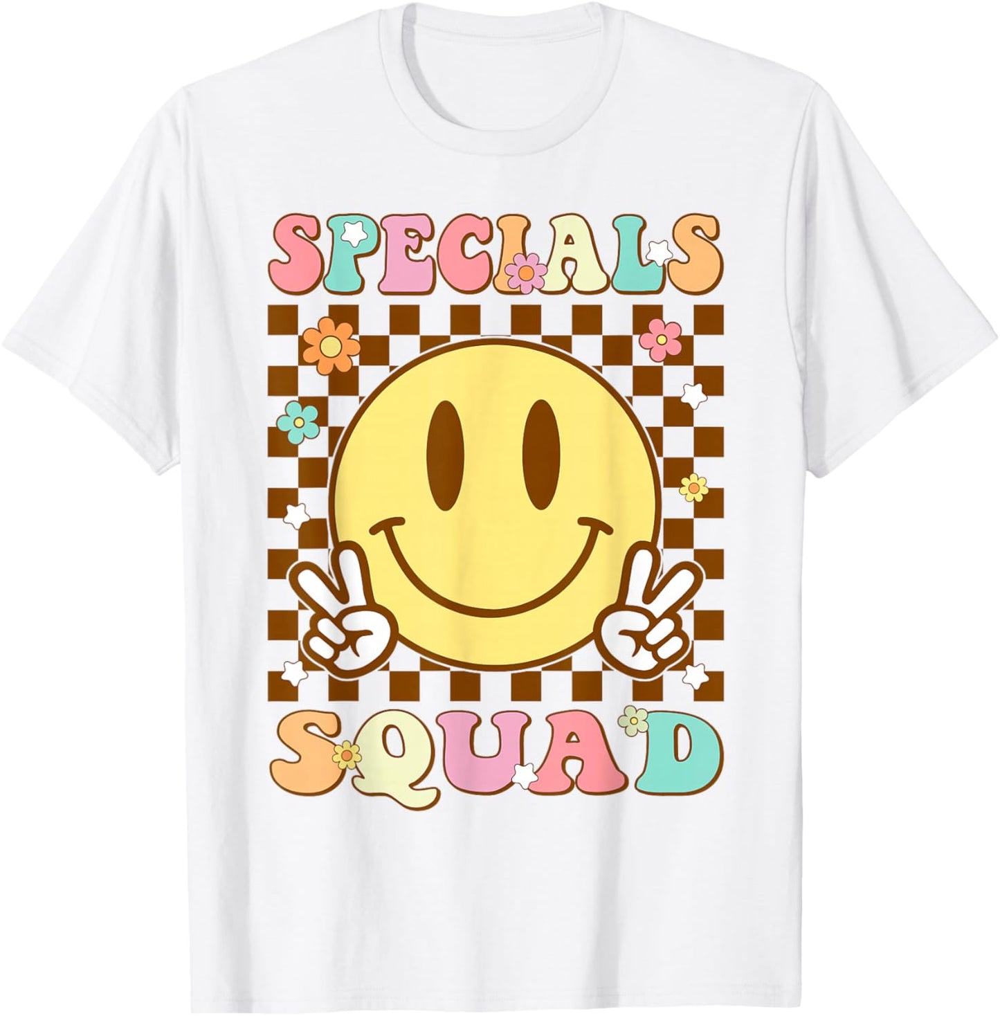 Specials Squad Smile Face Special Education Teachers T-Shirt - T-Shirt | White