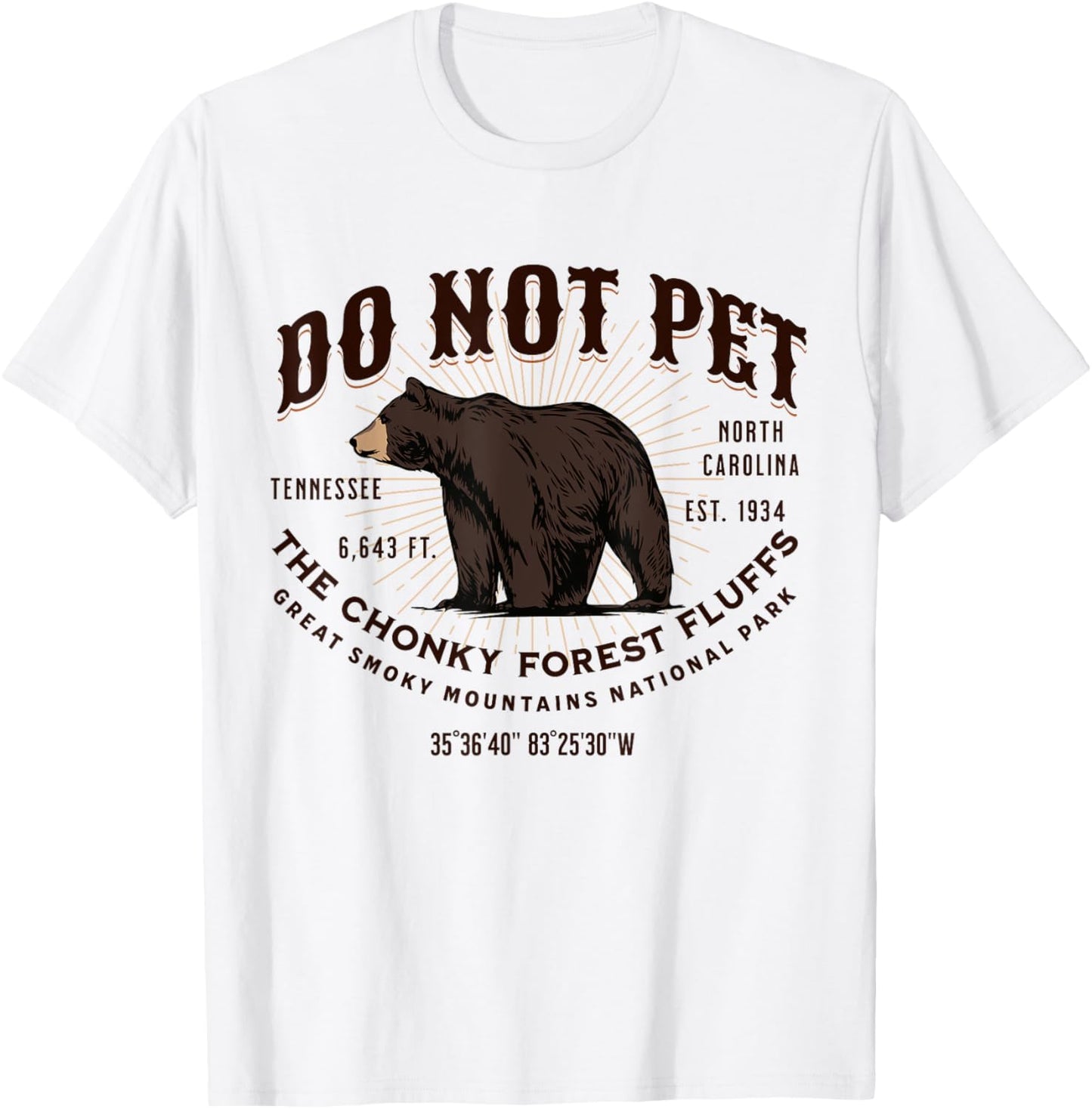 Great Smoky Mountains National Park Black Bear Funny T-Shirt - T-Shirt | White