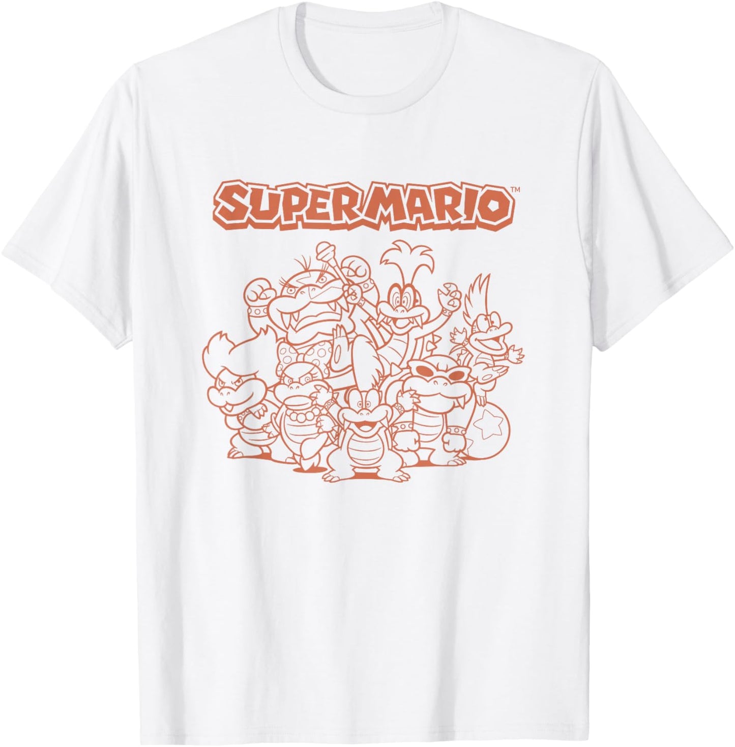 Super Mario Bros Big Koopa Group Shot T-Shirt - T-Shirt | White