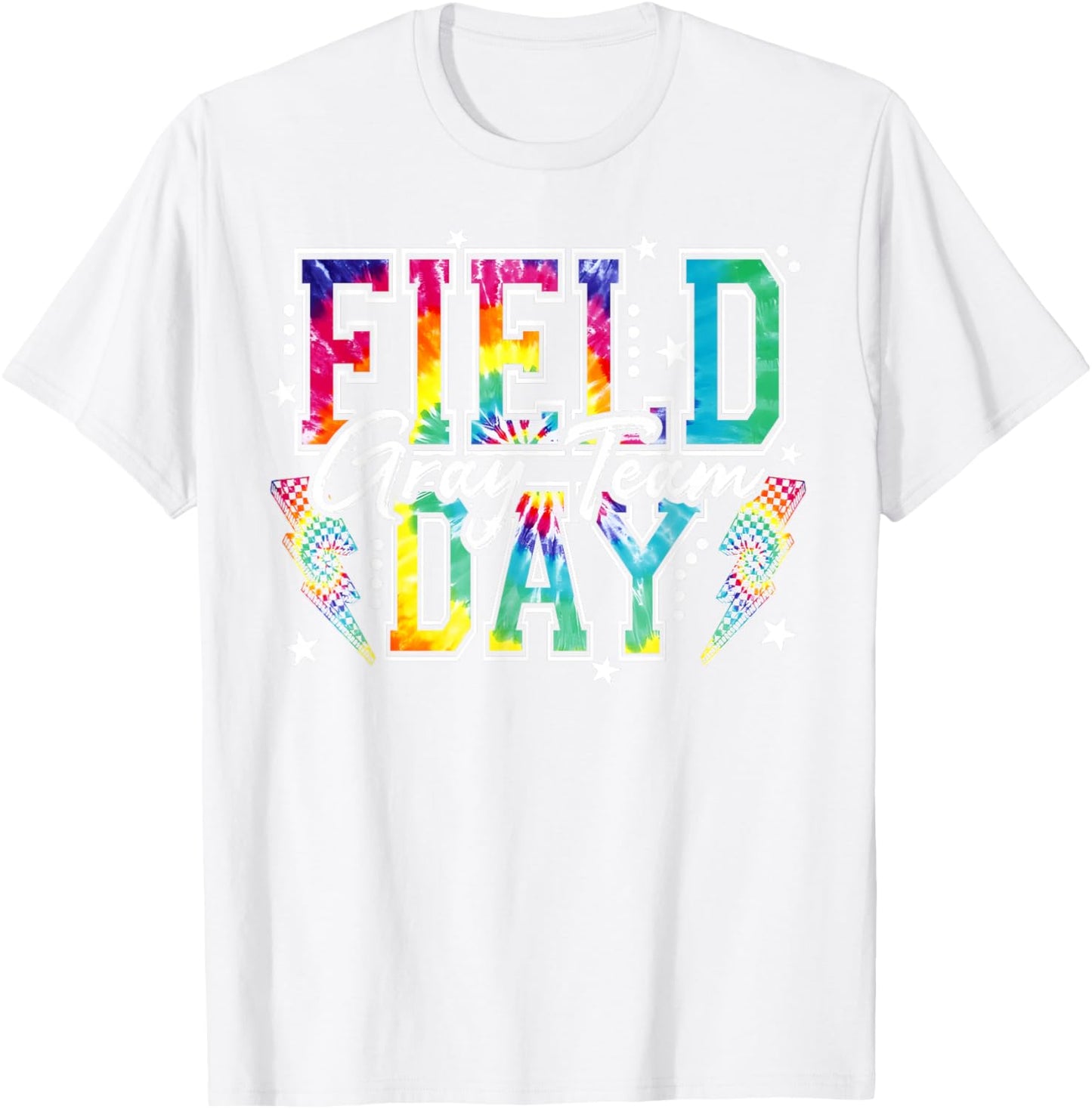 Field Day Gray Team Tie Dye School Field Trip 2026 T-Shirt T-Shirt - T-Shirt | White