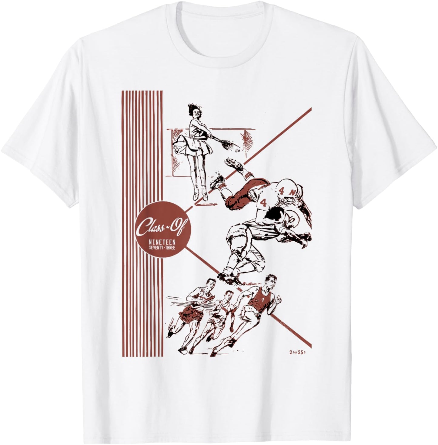 Class of 1973 Old School Retro Vintage Nostalgia Gen X Best T-Shirt - T-Shirt | White
