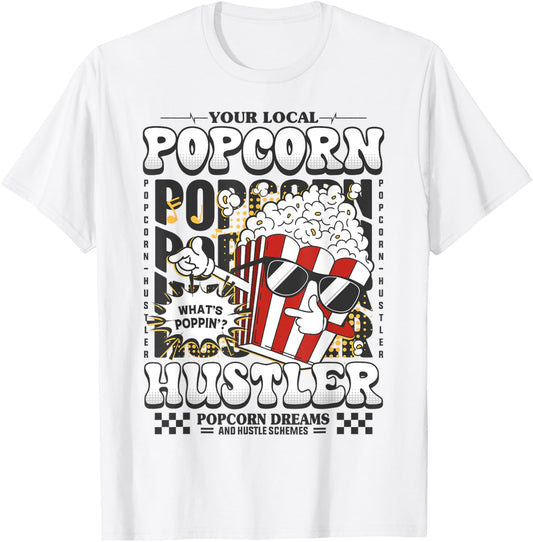 Popcorn Men Popcorn Seller Boys Girls Costume Kids T-Shirt - T-Shirt | White