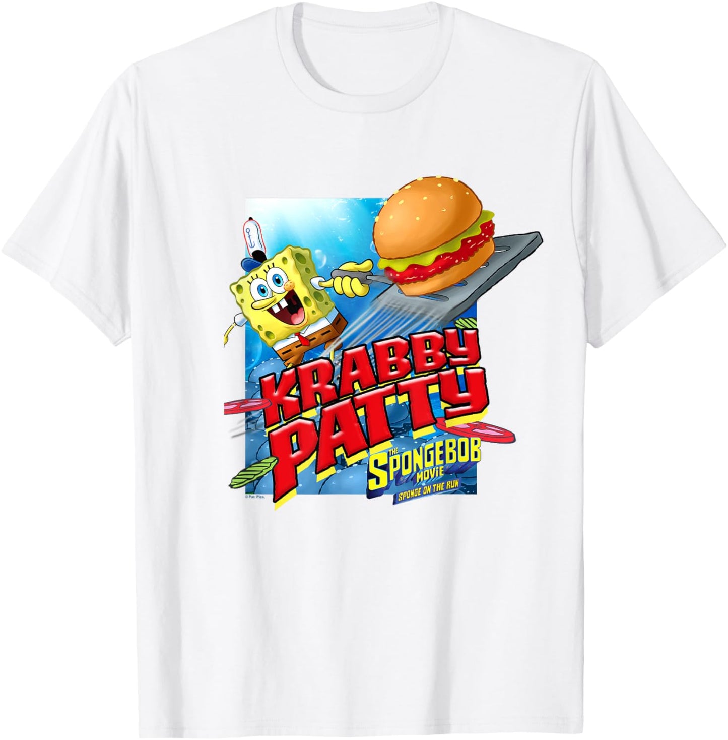 The SpongeBob SquarePants Movie Krabby Patty Poster T-Shirt - T-Shirt | White