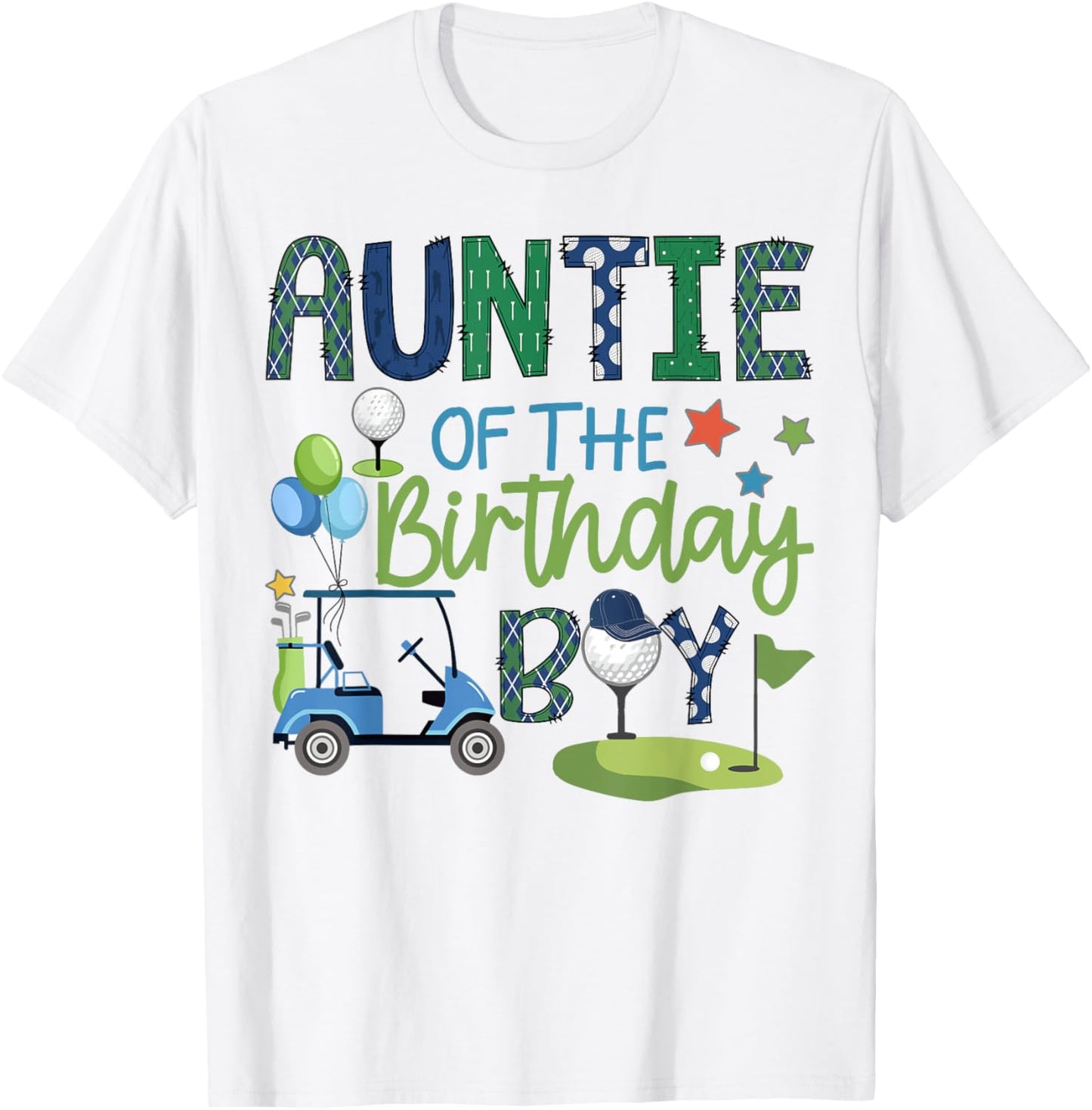 Auntie Of The Birthday Boy Hole in One Golf Sport T-Shirt - T-Shirt | White