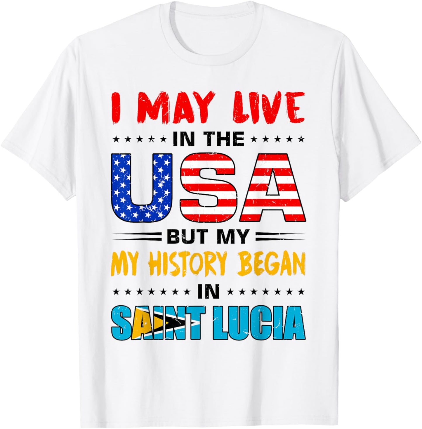 Saint Lucian Roots Lucian Pride Design for St Lucian T-Shirt - T-Shirt | White