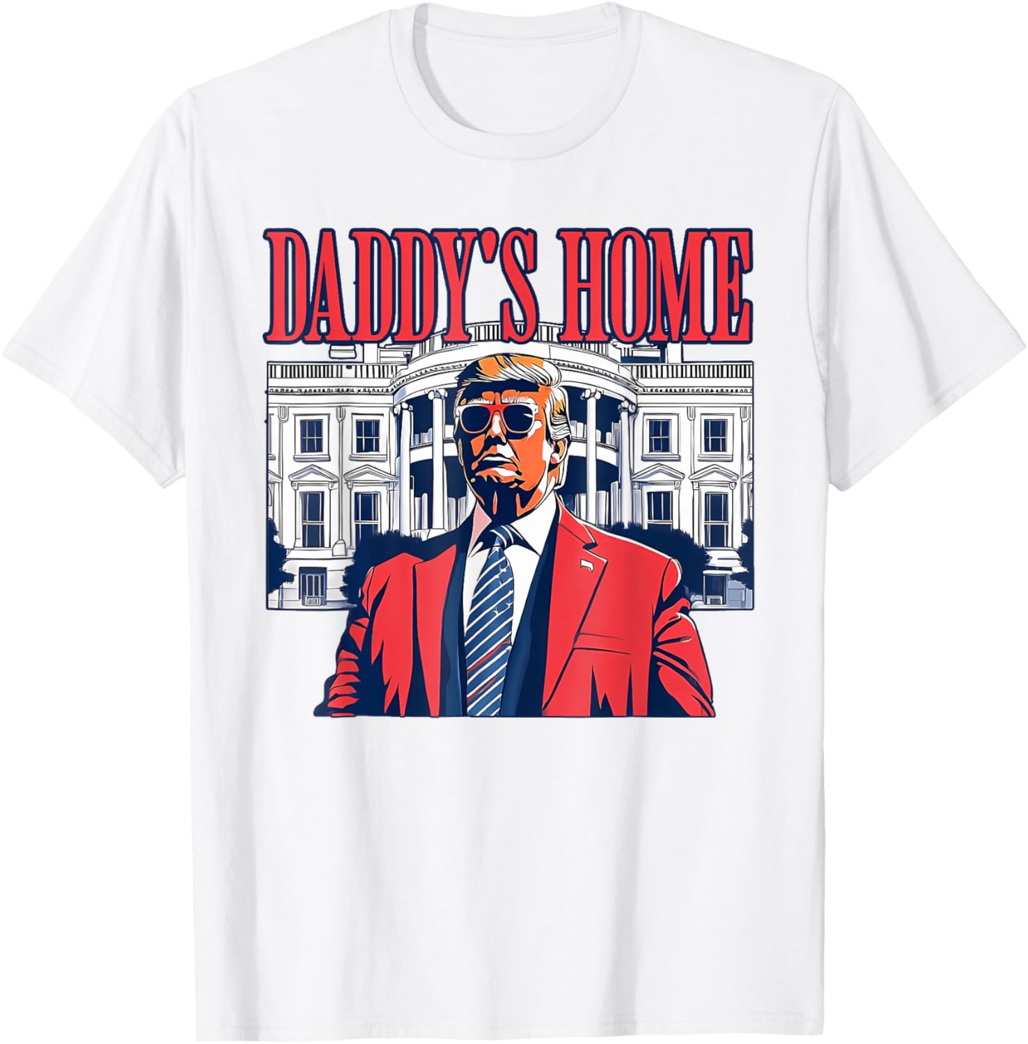 Trump 2024 Take America Back Daddy's Home Trump Pink 2024 T-Shirt - T-Shirt | White