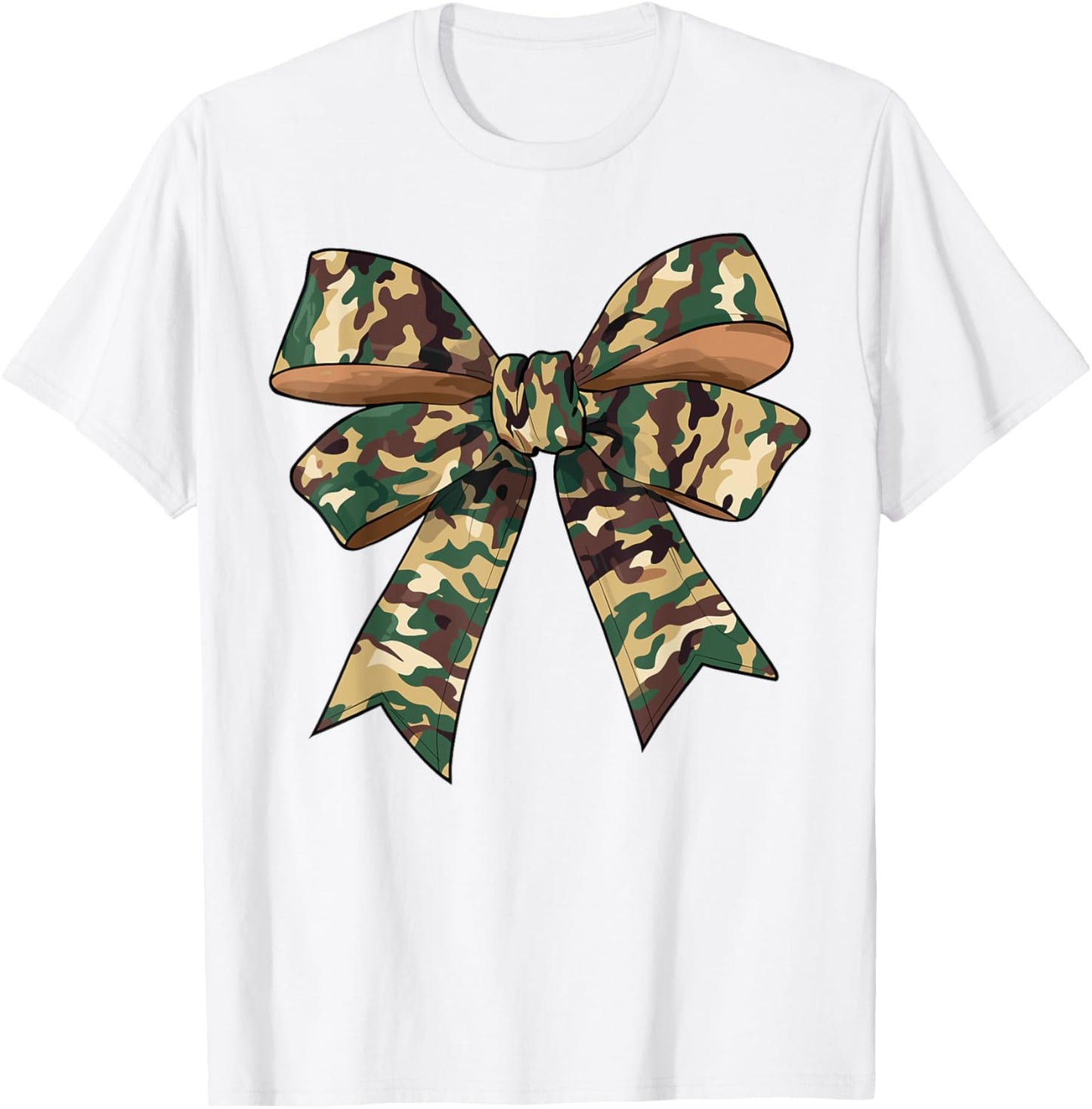 Camo Shirt Girls Camouflage Women Kids Hunting Bow Vintage T-Shirt - T-Shirt | White
