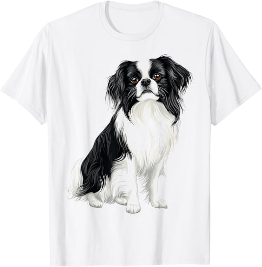 Japanese Chin Dog Graphic Pet Art Japanese Chin Women Kids T-Shirt - T-Shirt | White