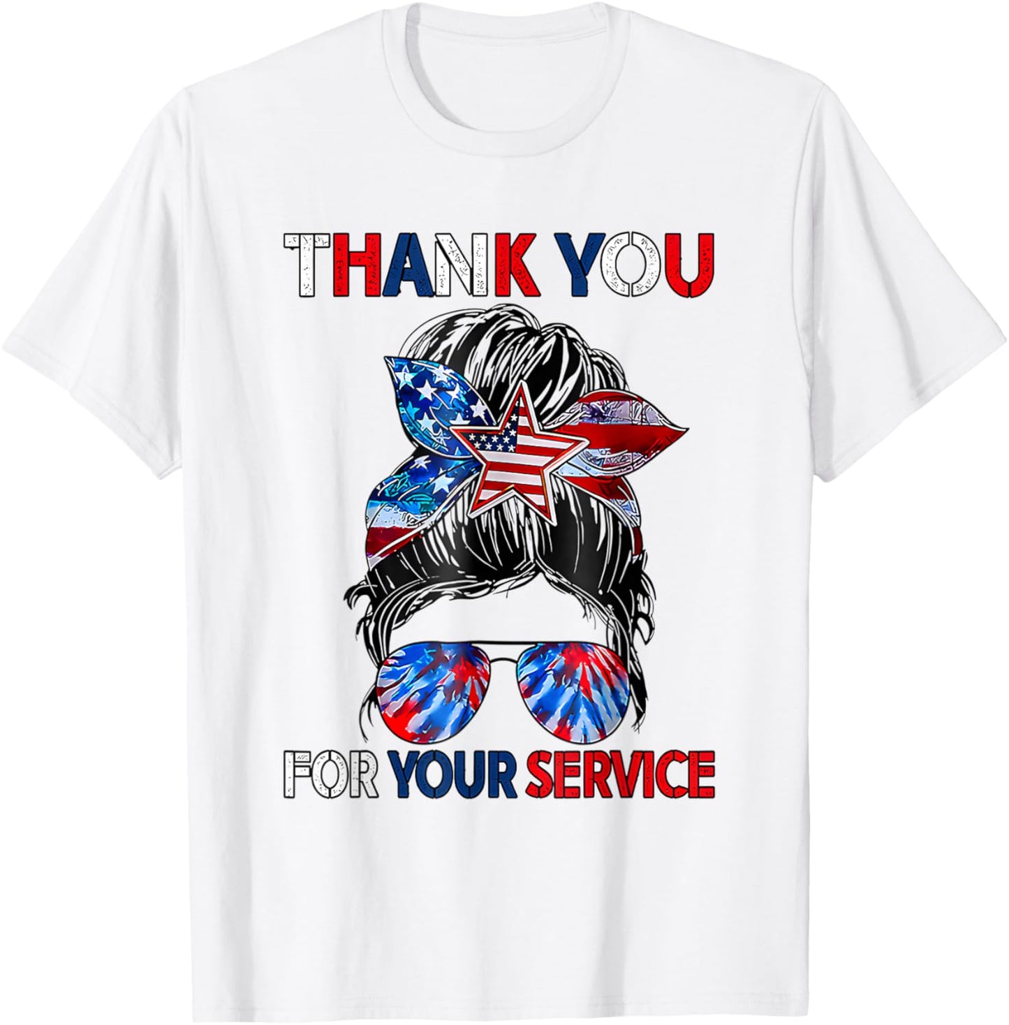 Thank you for your services Patriotic Veterans day Men Women T-Shirt - T-Shirt | White