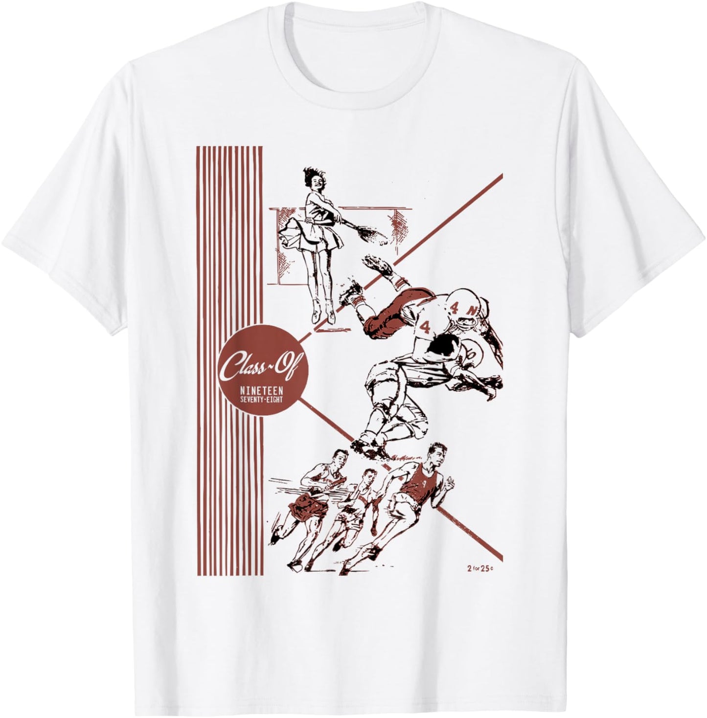 Class of 1978 Old School Retro Vintage Nostalgia Gen X Best T-Shirt - T-Shirt | White