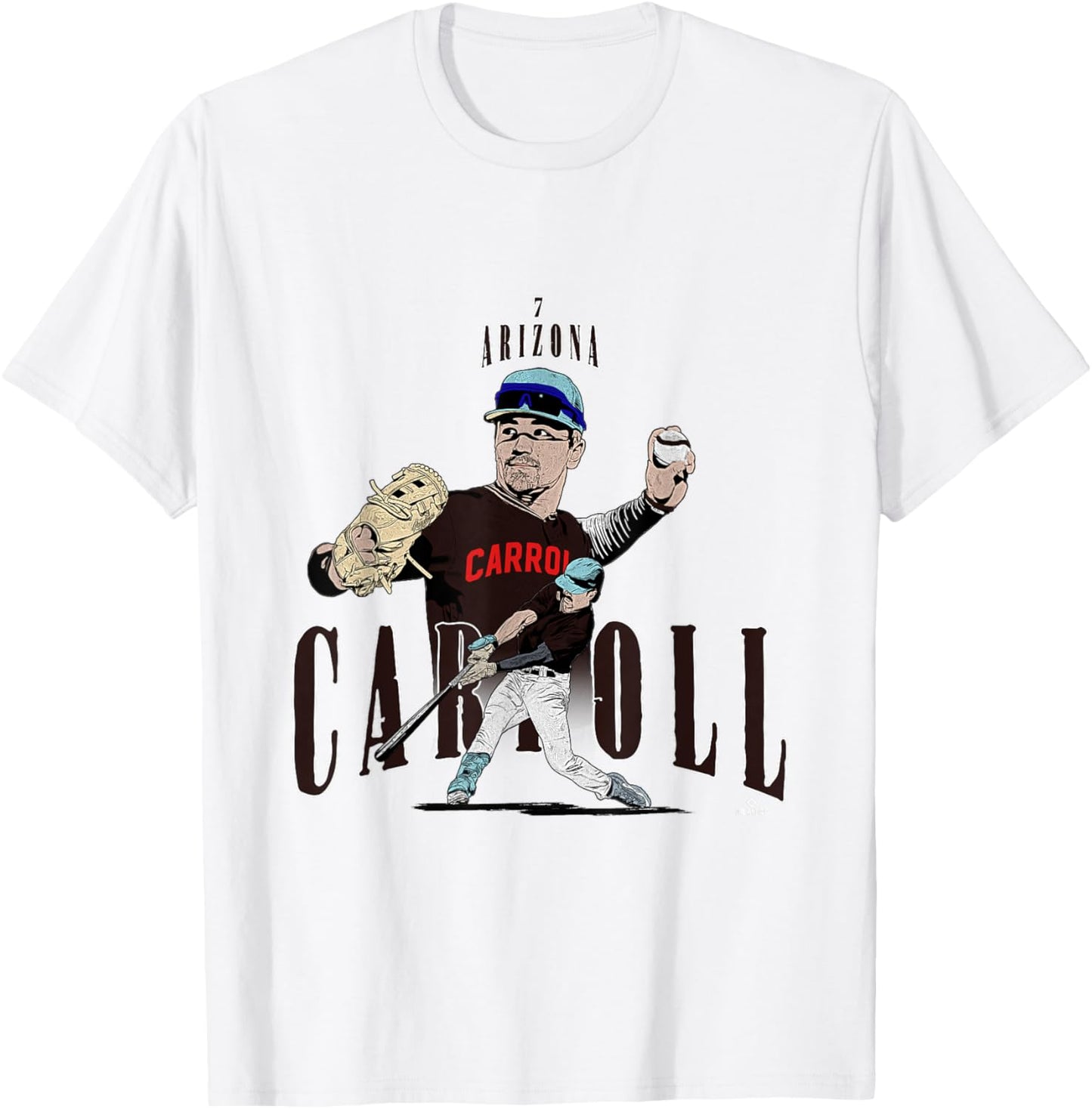 Corbin Carroll | Arizona Baseball Players | MLBCCL3002 T-Shirt - T-Shirt | White