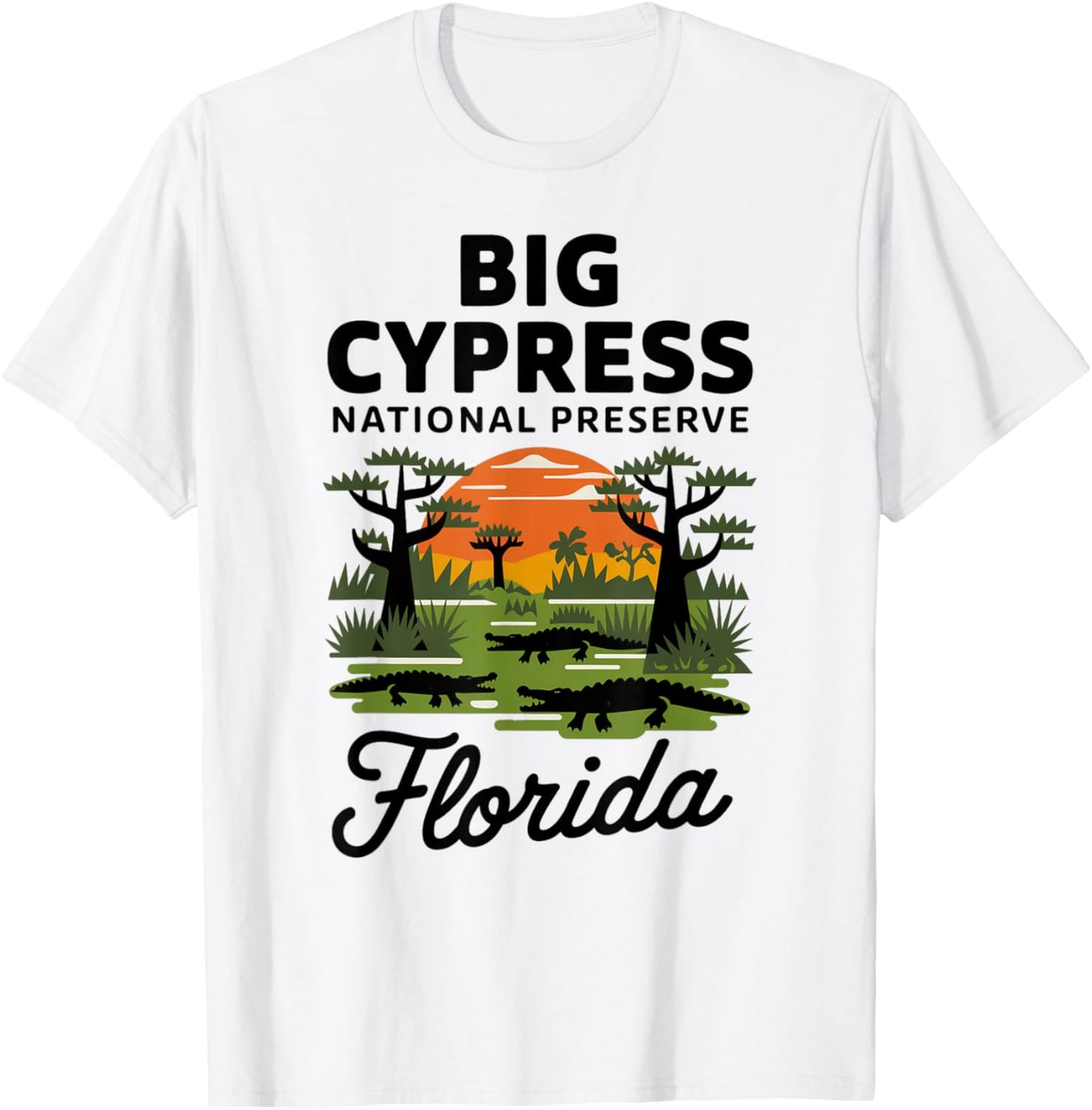 Vintage Nature Big Cypress National Park Florida T-Shirt - T-Shirt | White