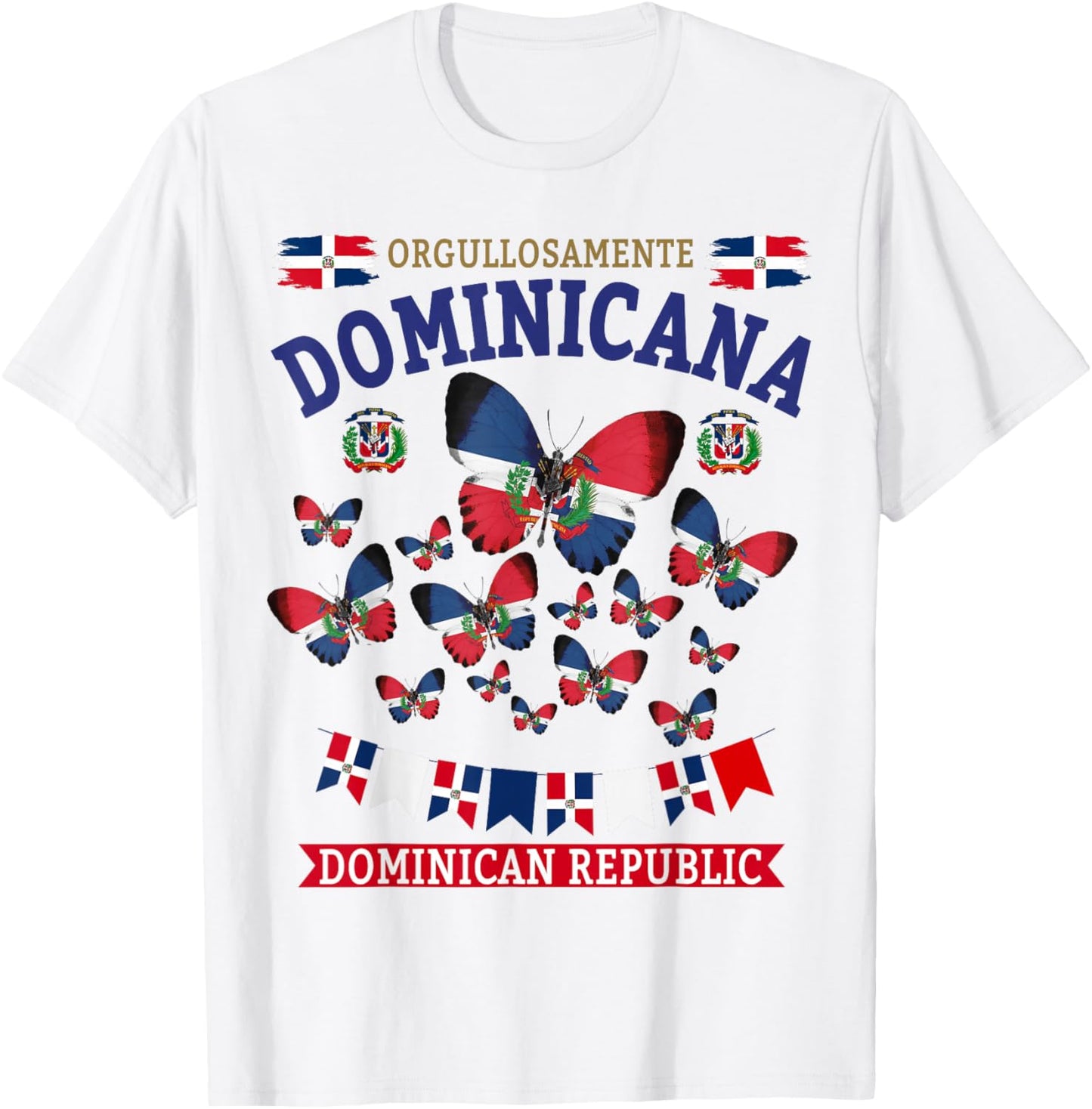 Republica Dominicana & Hispanic Dominican Flag T-Shirt - T-Shirt | White