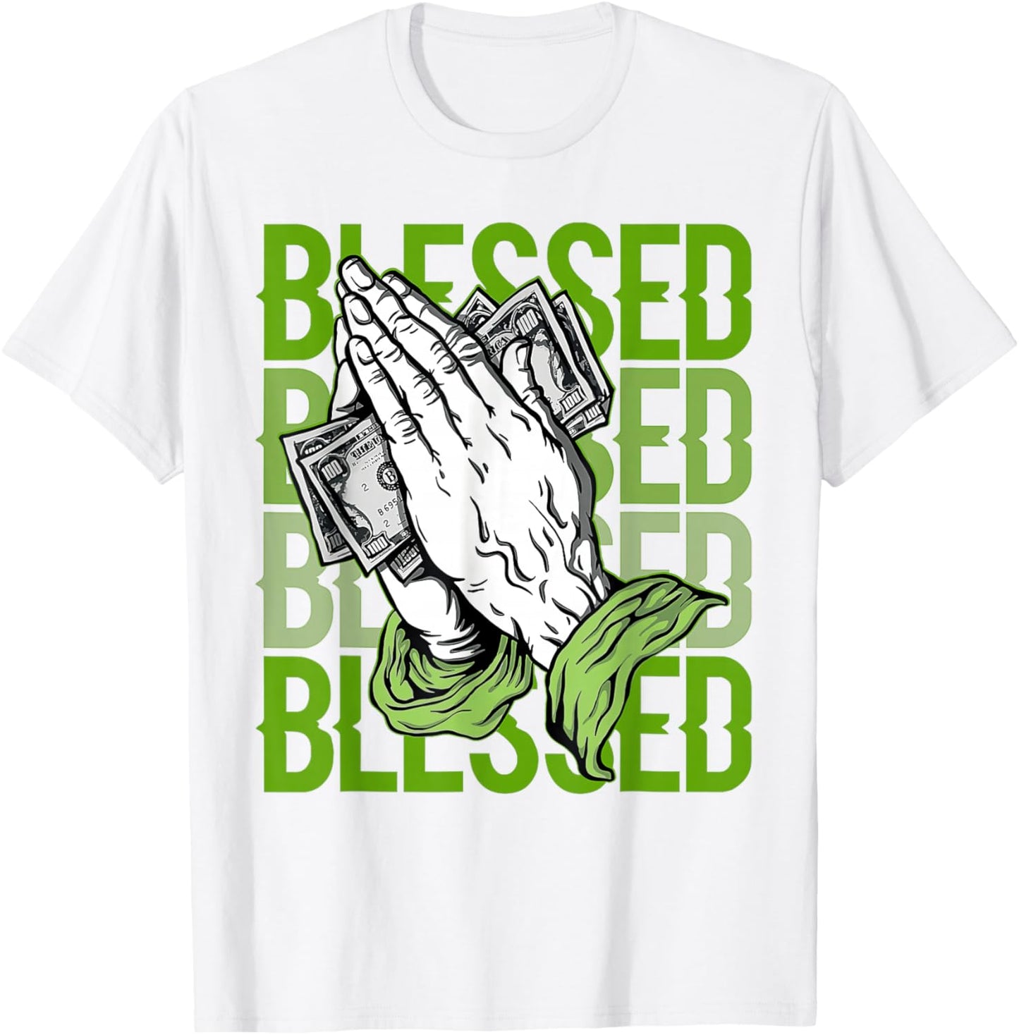 Chlorophyll Green White Color Match T-Shirt - T-Shirt | White