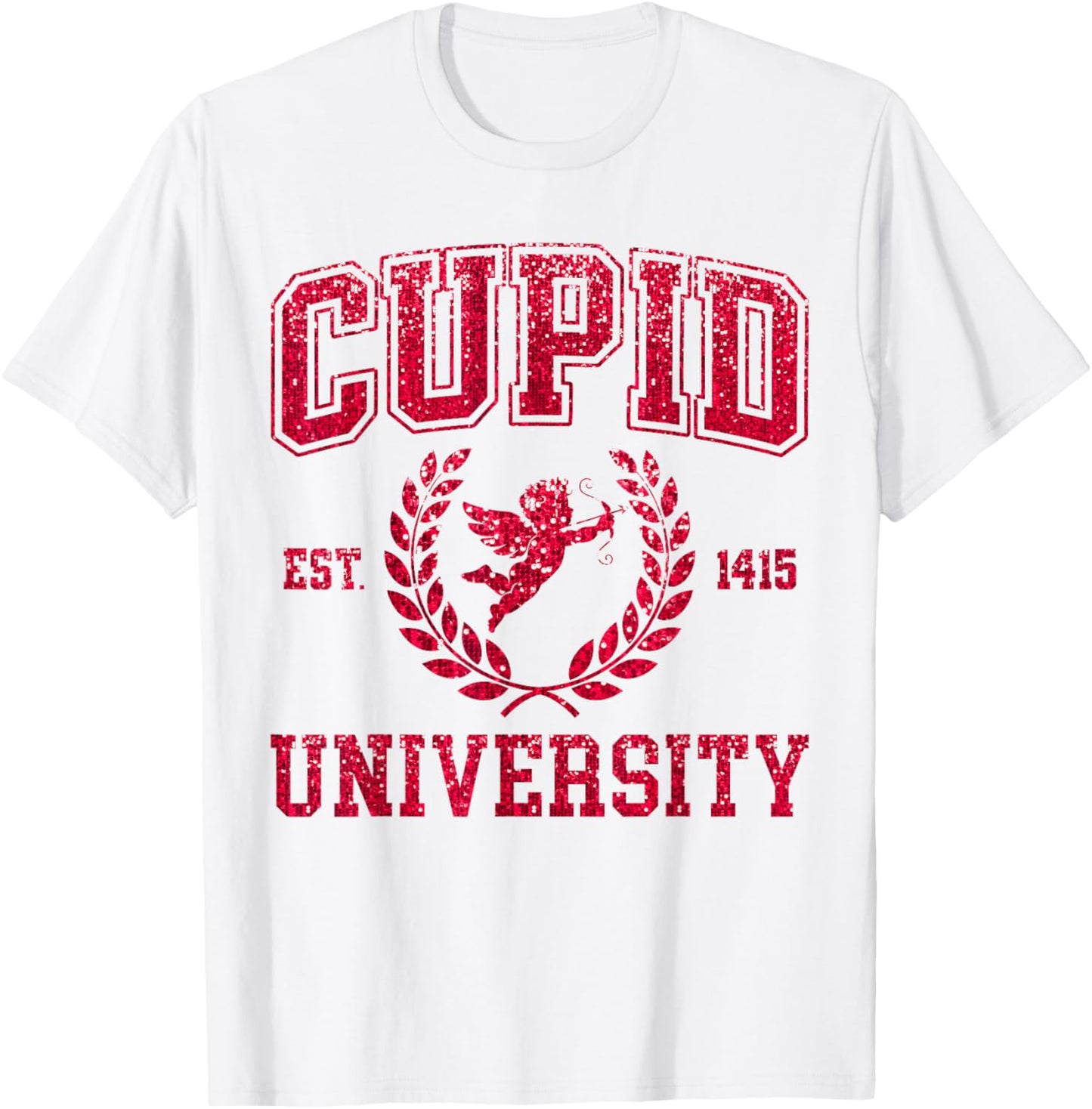 Cupid University Funny Valentine's Day Cute Women Girls T-Shirt - T-Shirt | White