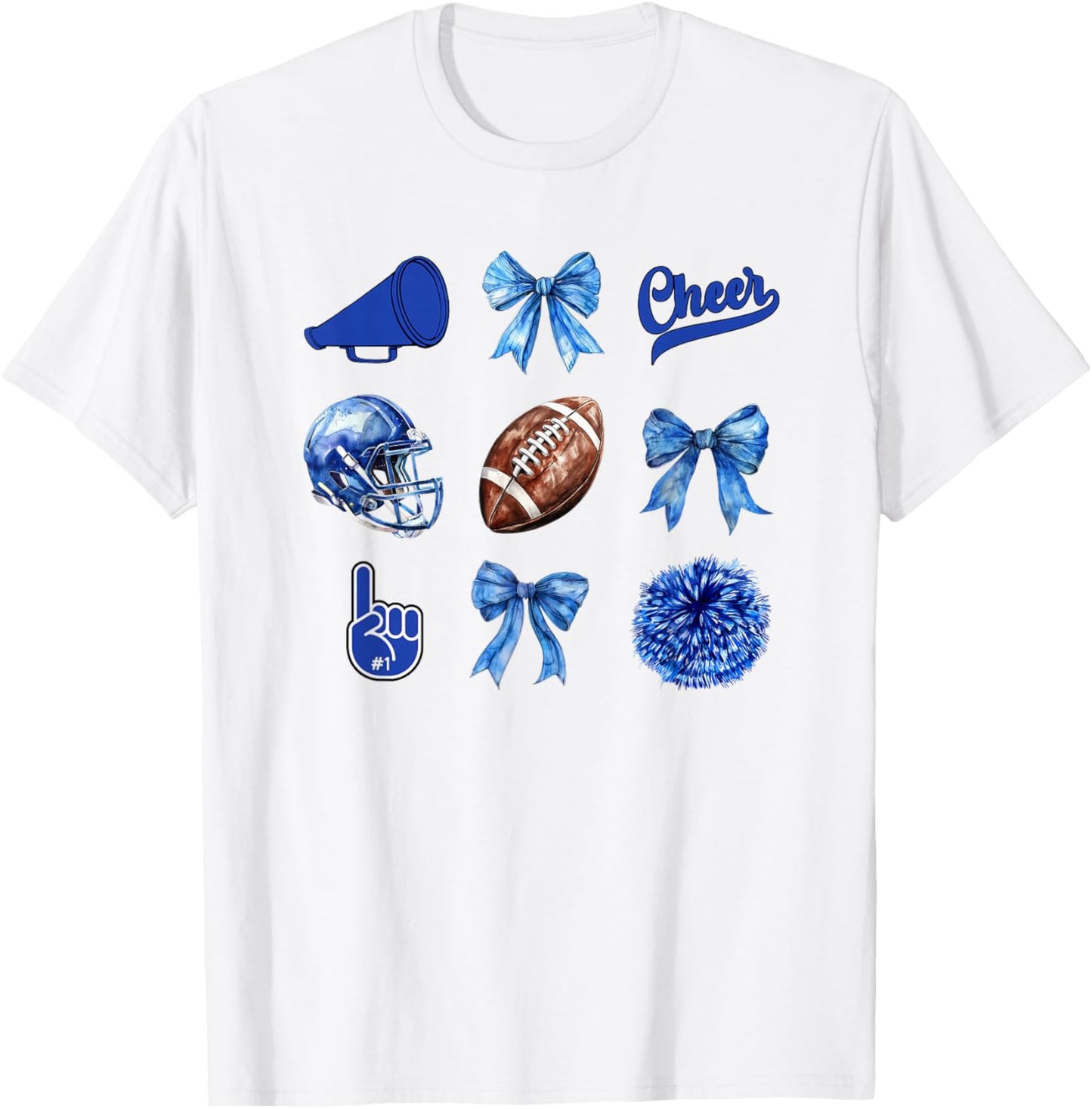 Football Coquette Bow Football Mom Game Day Women Girls Kids T-Shirt - T-Shirt | White