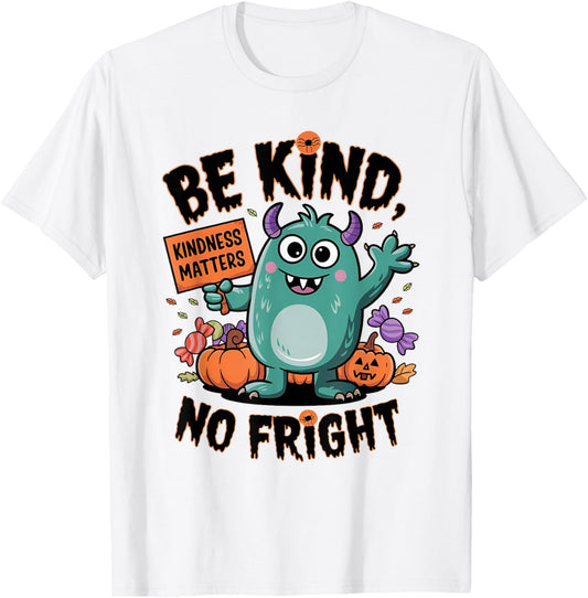 Monsters Halloween Orange Unity Day Kindness Matters Be Kind T-Shirt - T-Shirt | White