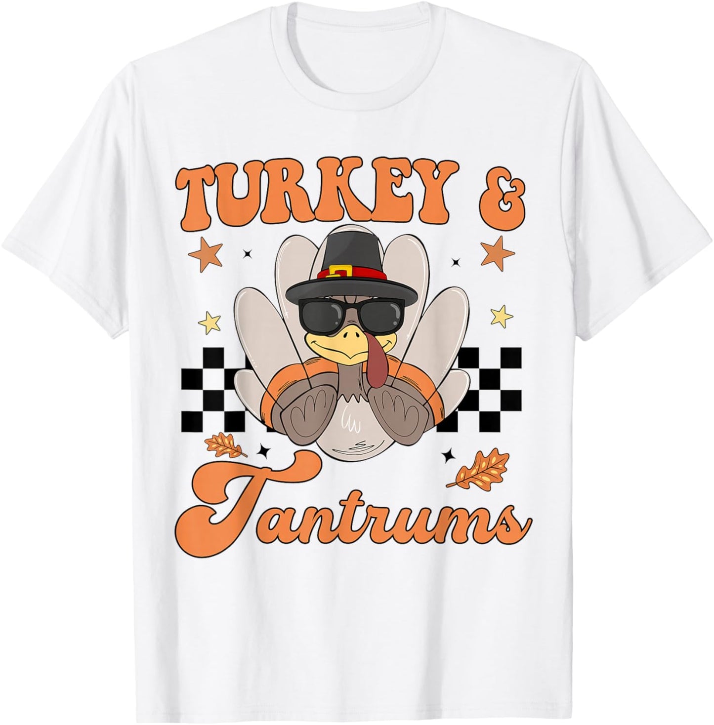 Boy Toddler Thanksgiving Trot Turkey Tantrum Outfit Costume T-Shirt - T-Shirt | White