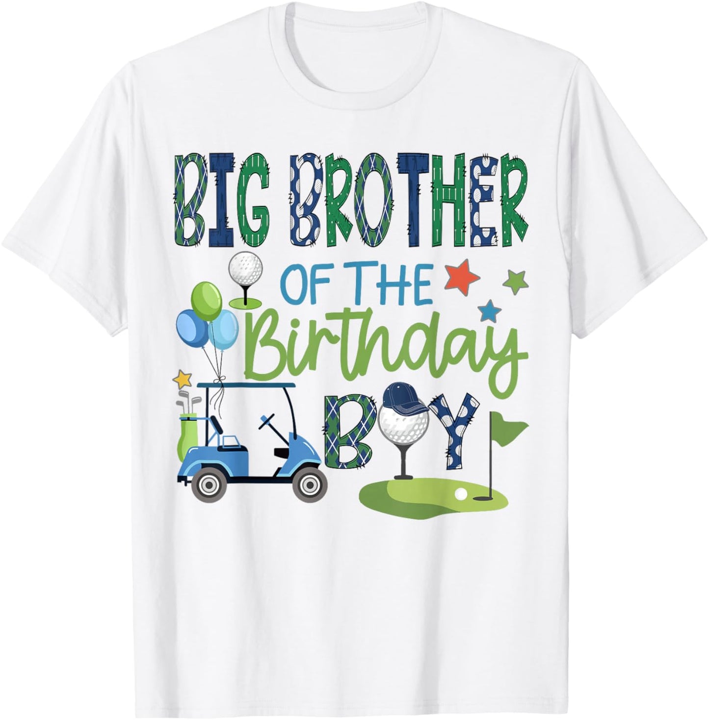 Big Brother Of The Birthday Boy Hole in One Golf Sport T-Shirt - T-Shirt | White