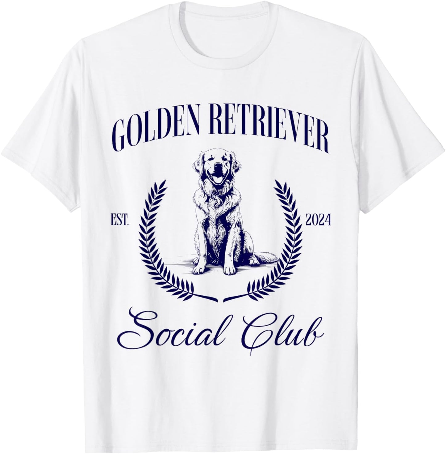 Golden Retriever Social Club Women Dog Mom T-Shirt - T-Shirt | White