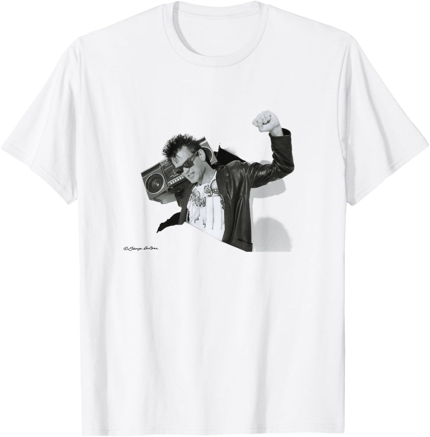 Dee Dee King Bassist Of The Ramones By George DuBose T-Shirt - T-Shirt | White