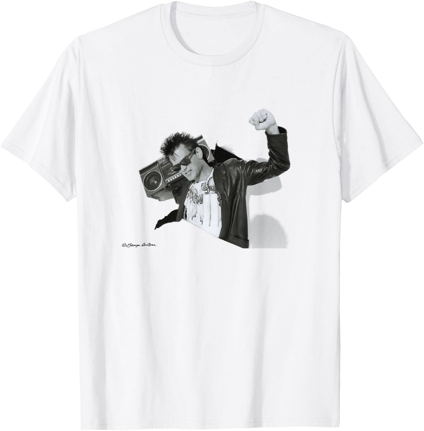 Dee Dee King Bassist Of The Ramones By George DuBose T-Shirt - T-Shirt | White