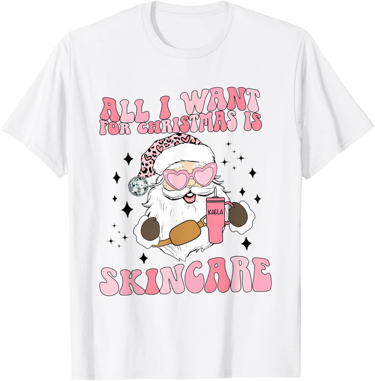 Retro Skincare Christmas Santa Esthetician Skin Therapist T-Shirt - T-Shirt | White