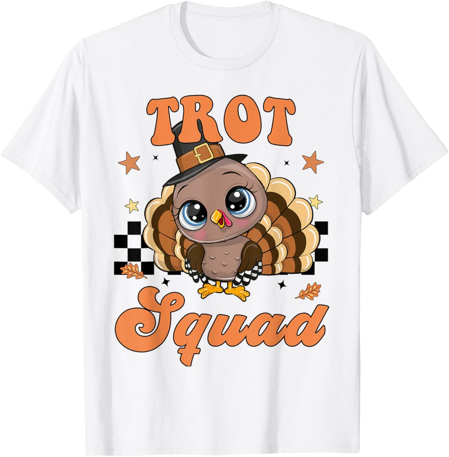Girl Thanksgiving Turkey Trot Squad 2025 Running Outfit Gear T-Shirt - T-Shirt | White