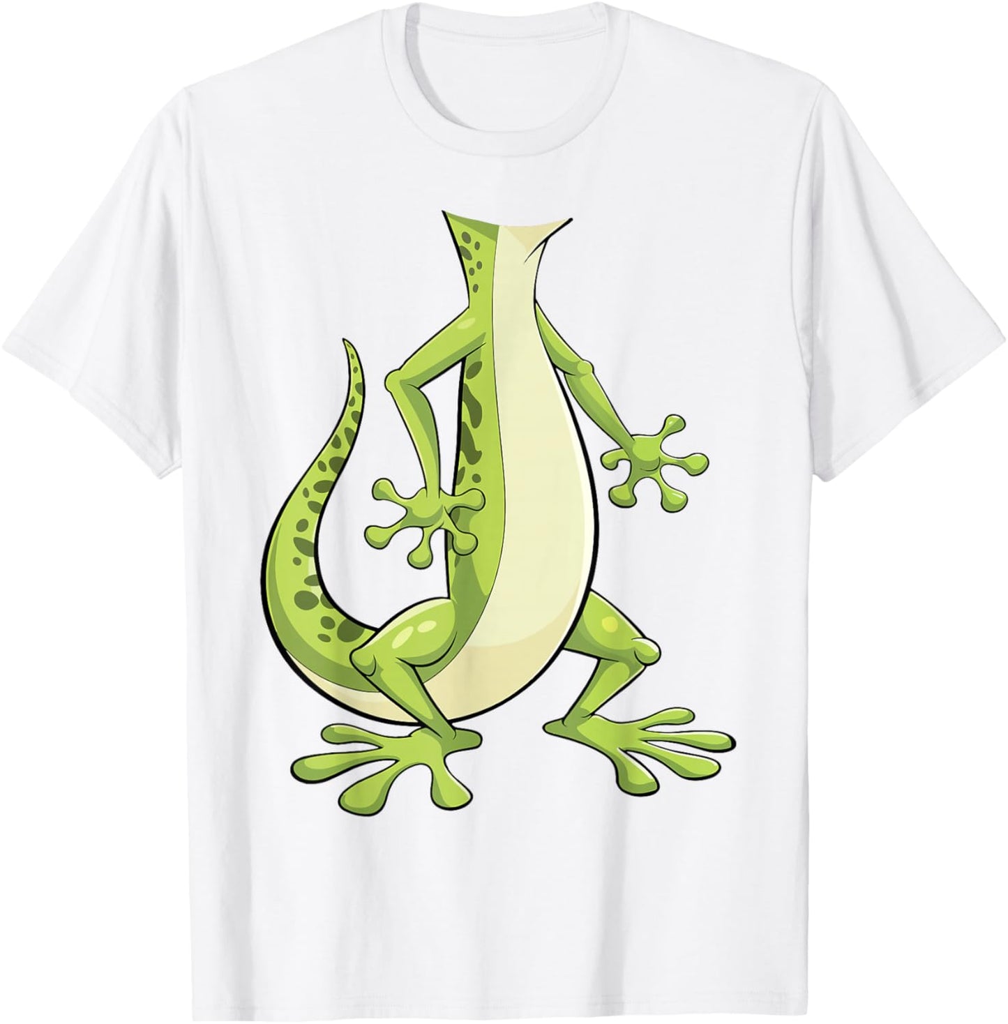 Gecko Shirt Adult Kids Men Women Green Lizard Costume T-Shirt - T-Shirt | White