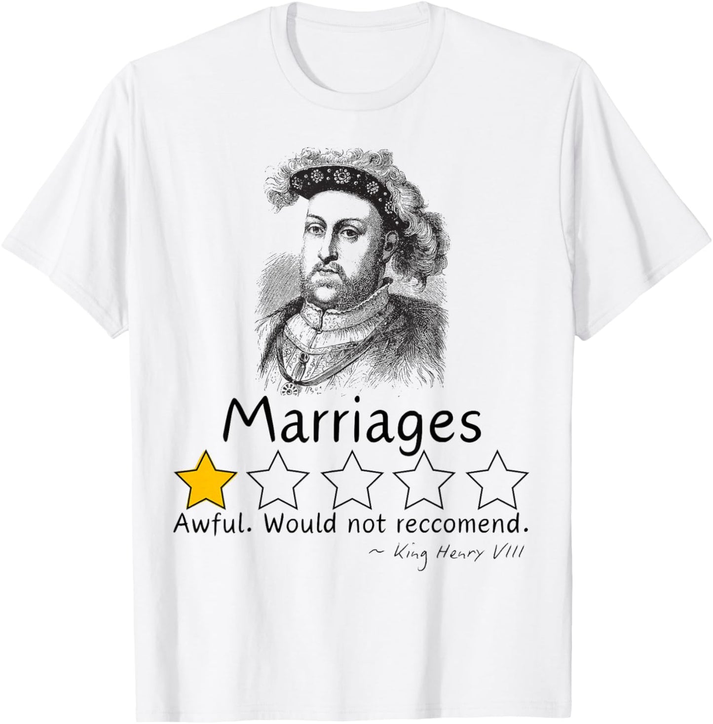 King Henry VIII Shirt King of England Tudor History T-Shirt - T-Shirt | White