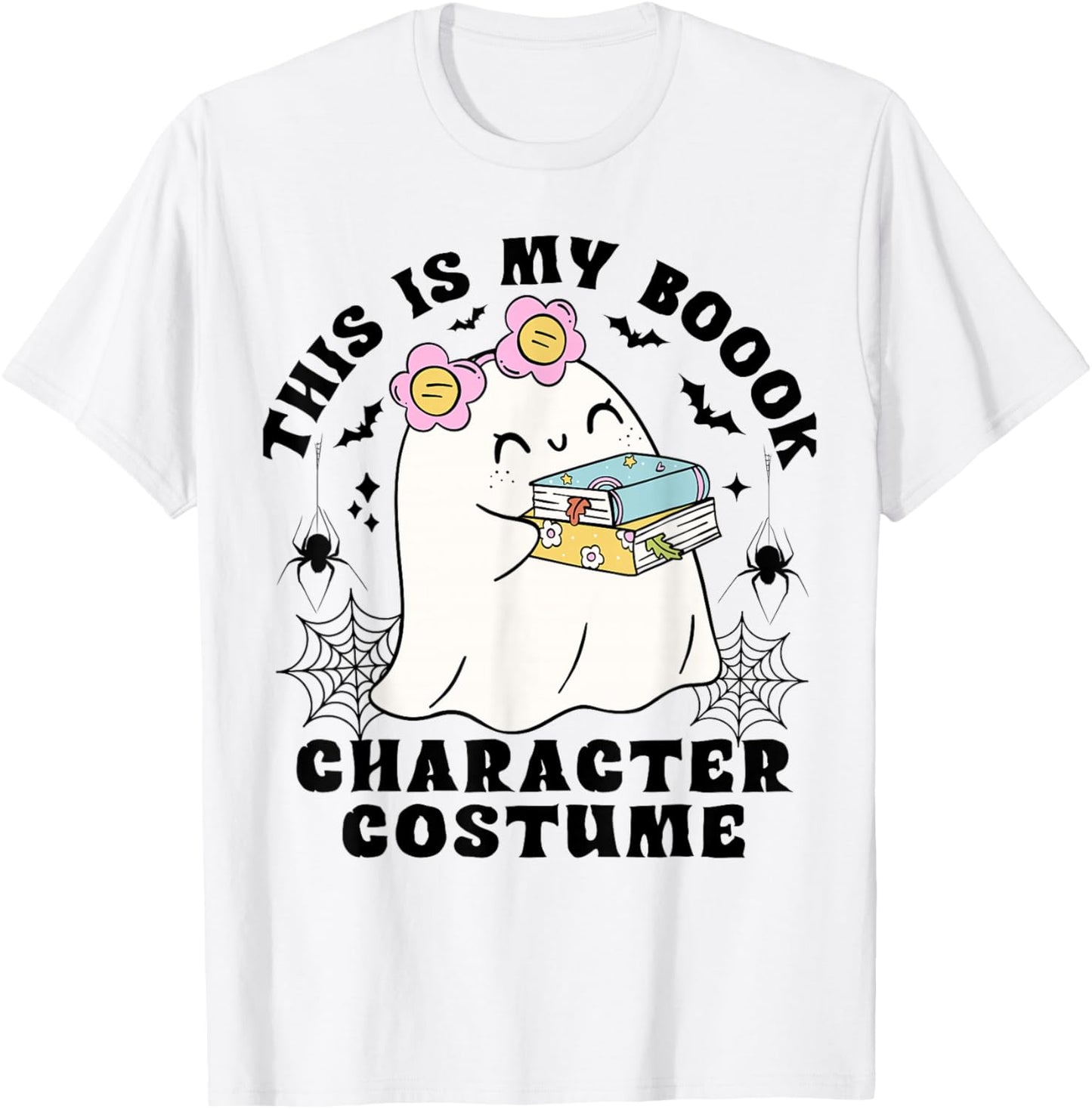 This is My Book Character Costume-Funny Halloween Ghost Kids T-Shirt - T-Shirt | White