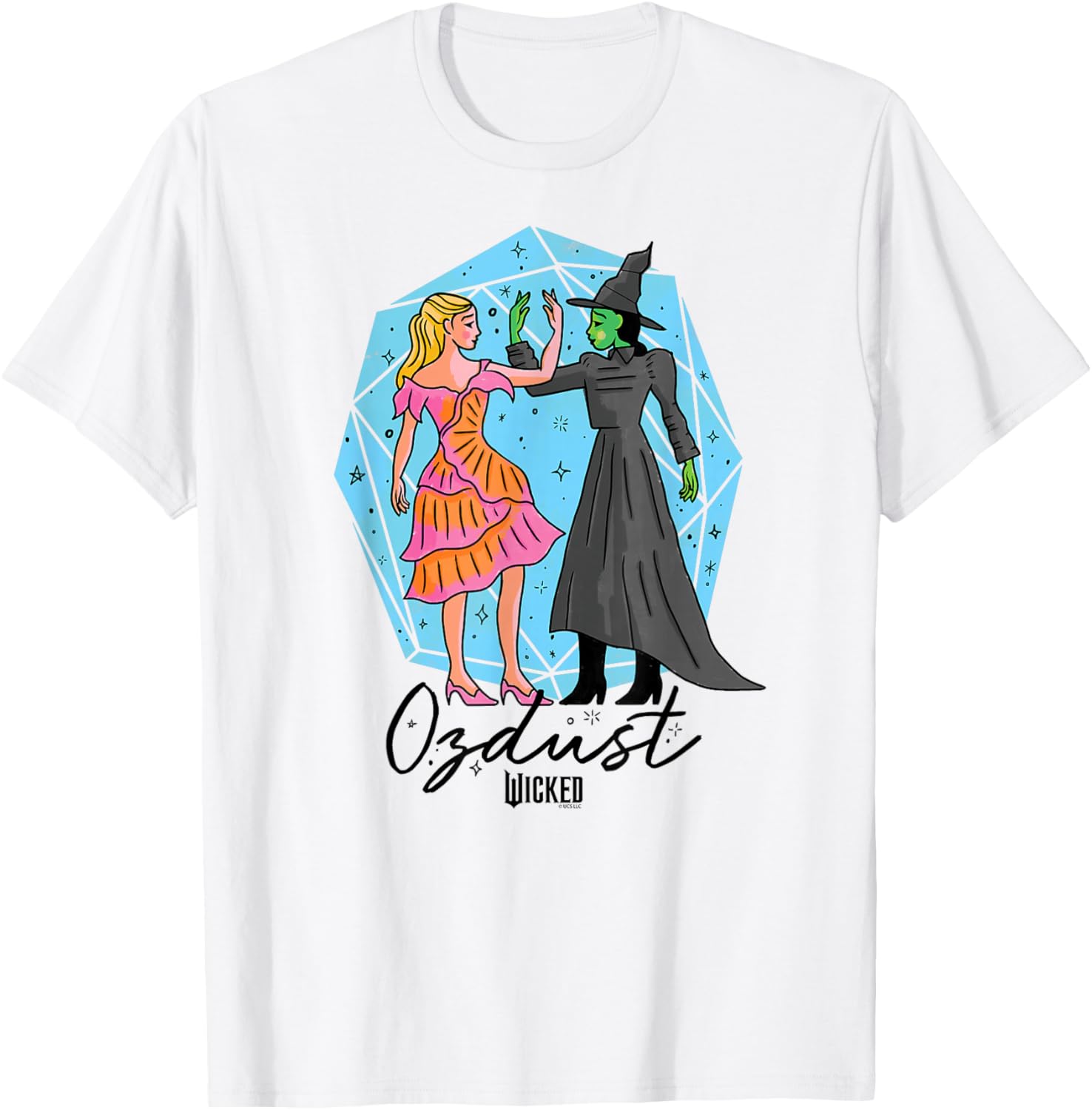 Wicked Glinda & Elphaba Ozdust T-Shirt - T-Shirt | White