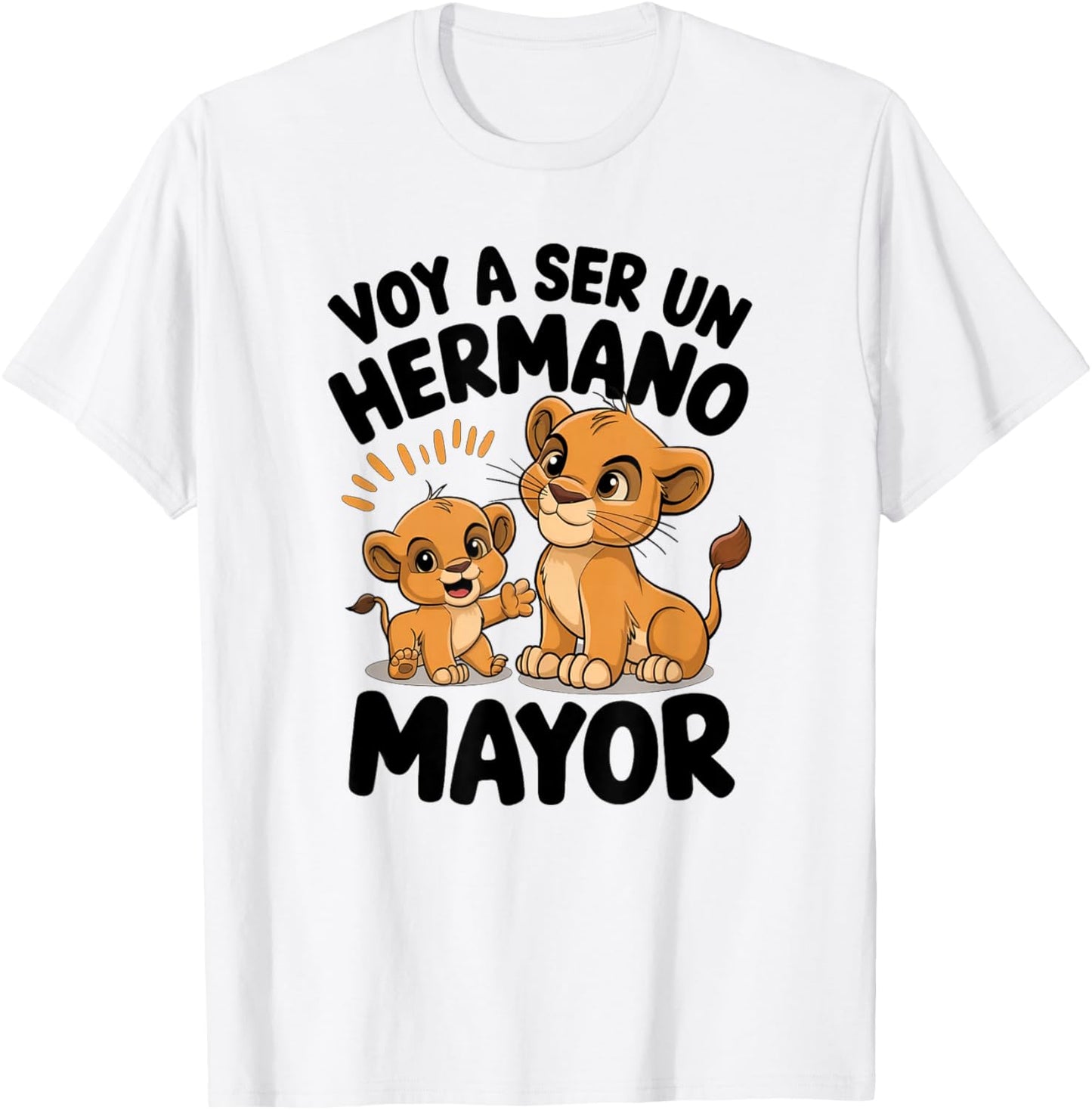 New Baby Announcement Spanish Big Brother Lion Cubs T-Shirt - T-Shirt | White