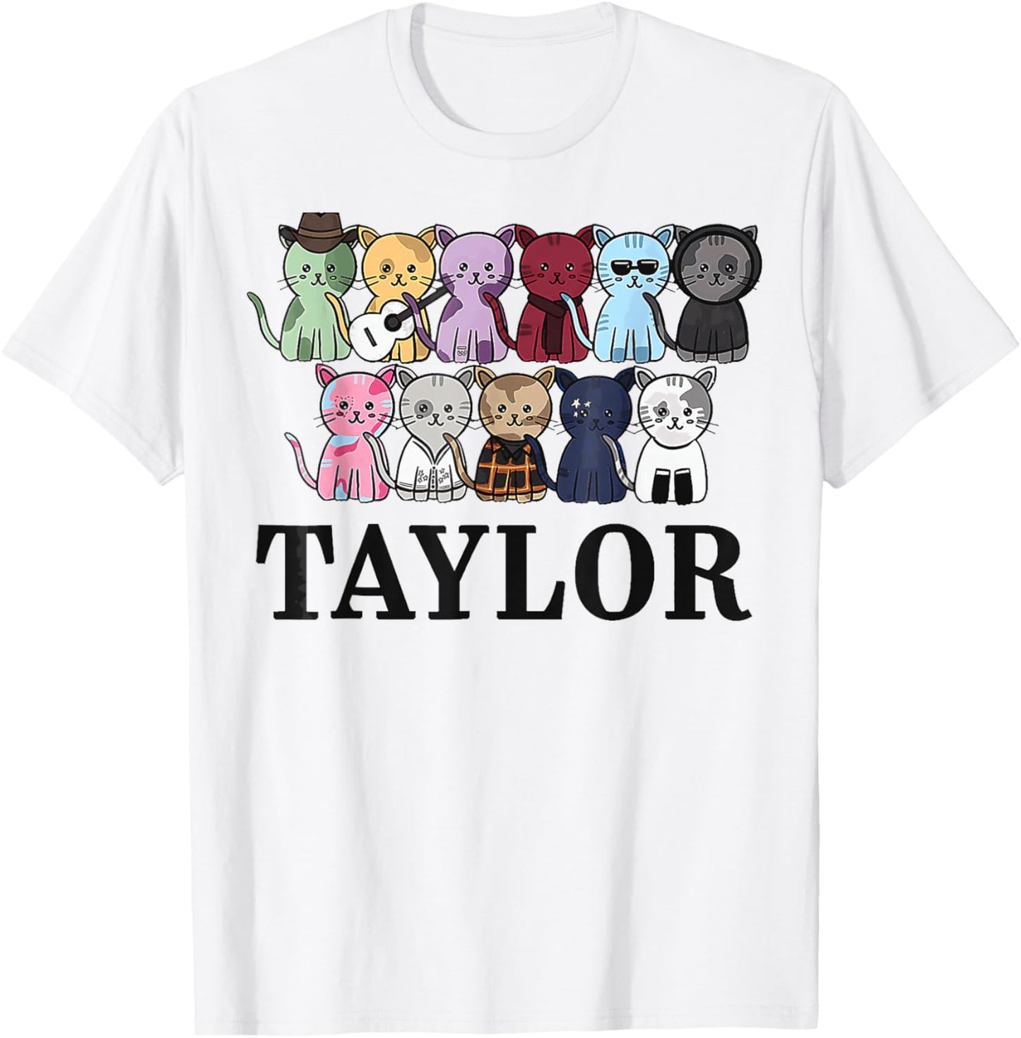 Taylor First Name I Love Taylor Girl Groovy 80'S Vintage T-Shirt - T-Shirt | White