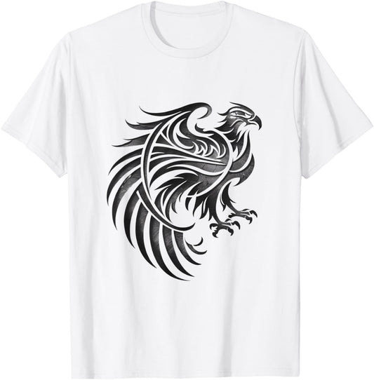 Tribal Phoenix Tattoo T-Shirt - T-Shirt | White