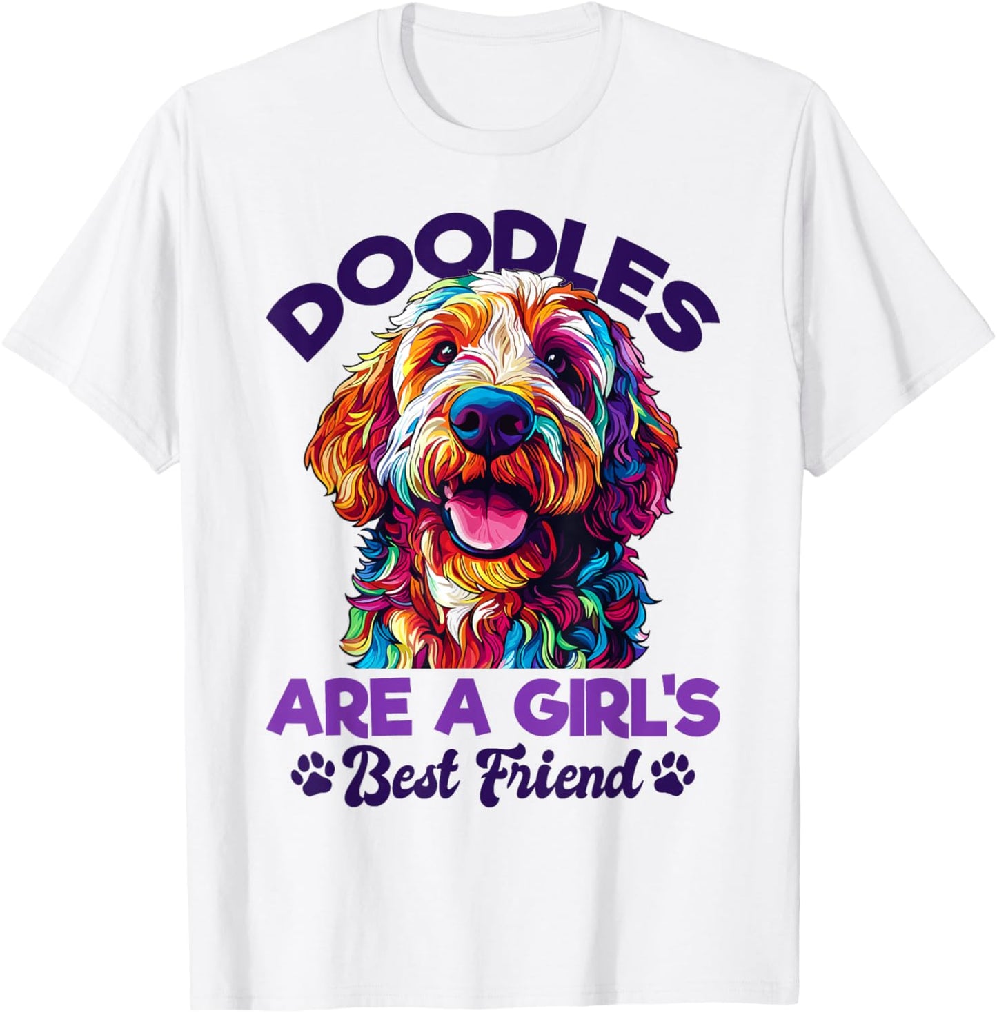Goldendoodle Dog Breed Doodles Are A Girl's Best Friend T-Shirt - T-Shirt | White