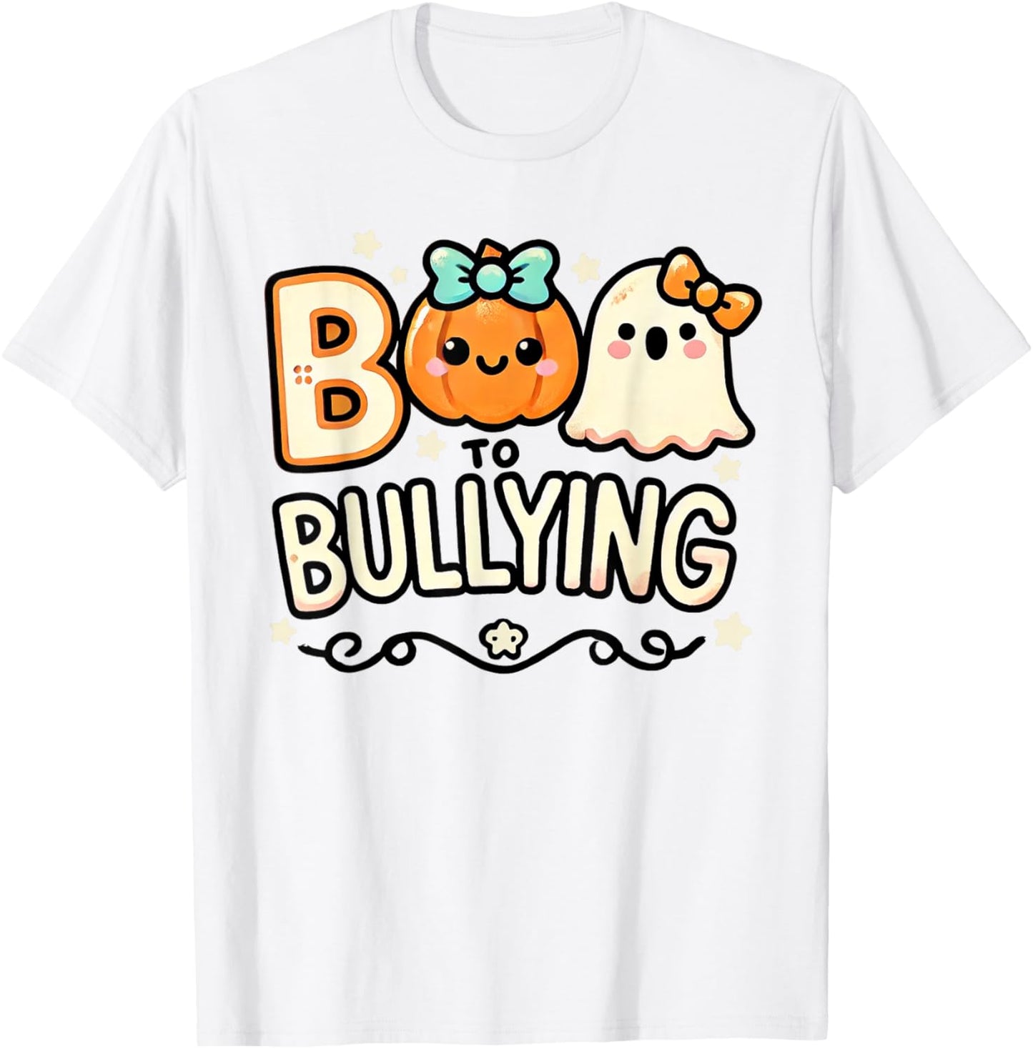 Boo To Bullying Shirt Unity Day Ghost Halloween T-Shirt - T-Shirt | White