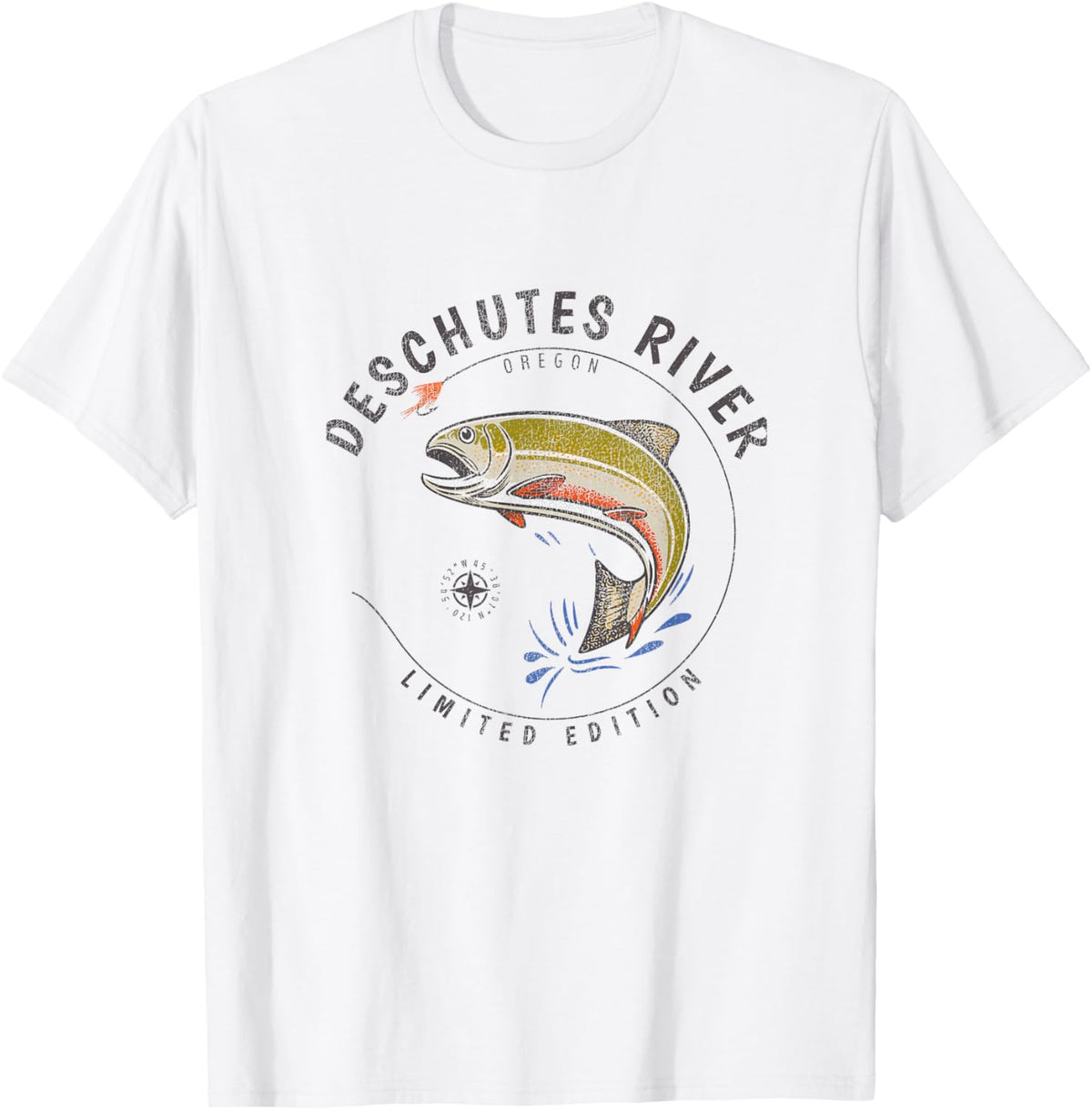 Deschutes River Oregon Fly Fishing Souvenir Deschutes River T-Shirt - T-Shirt | White