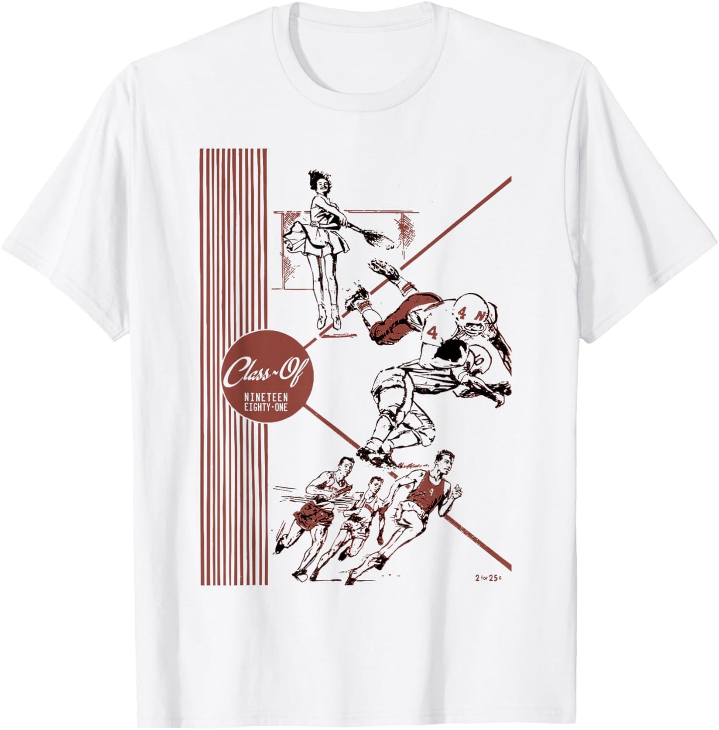 Class of 1981 Old School Retro Vintage Nostalgia Gen X Best T-Shirt - T-Shirt | White