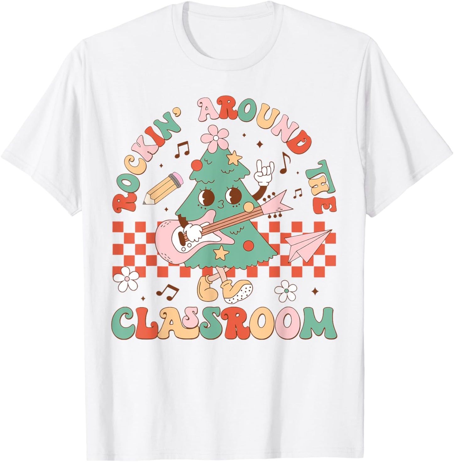 Rockin Around The Classroom T-Shirt - T-Shirt | White