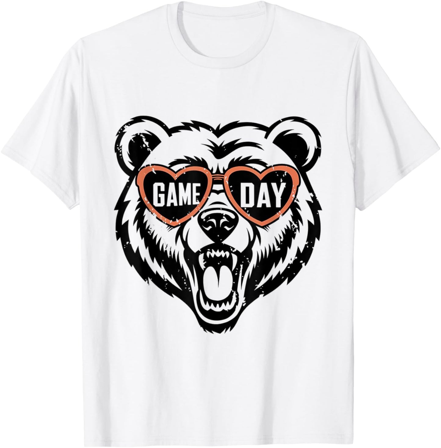 funny Game Day Bear T-Shirt - T-Shirt | White