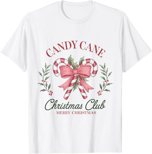 Candy Cane Christmas Holiday Season Xmas T-Shirt - T-Shirt | White